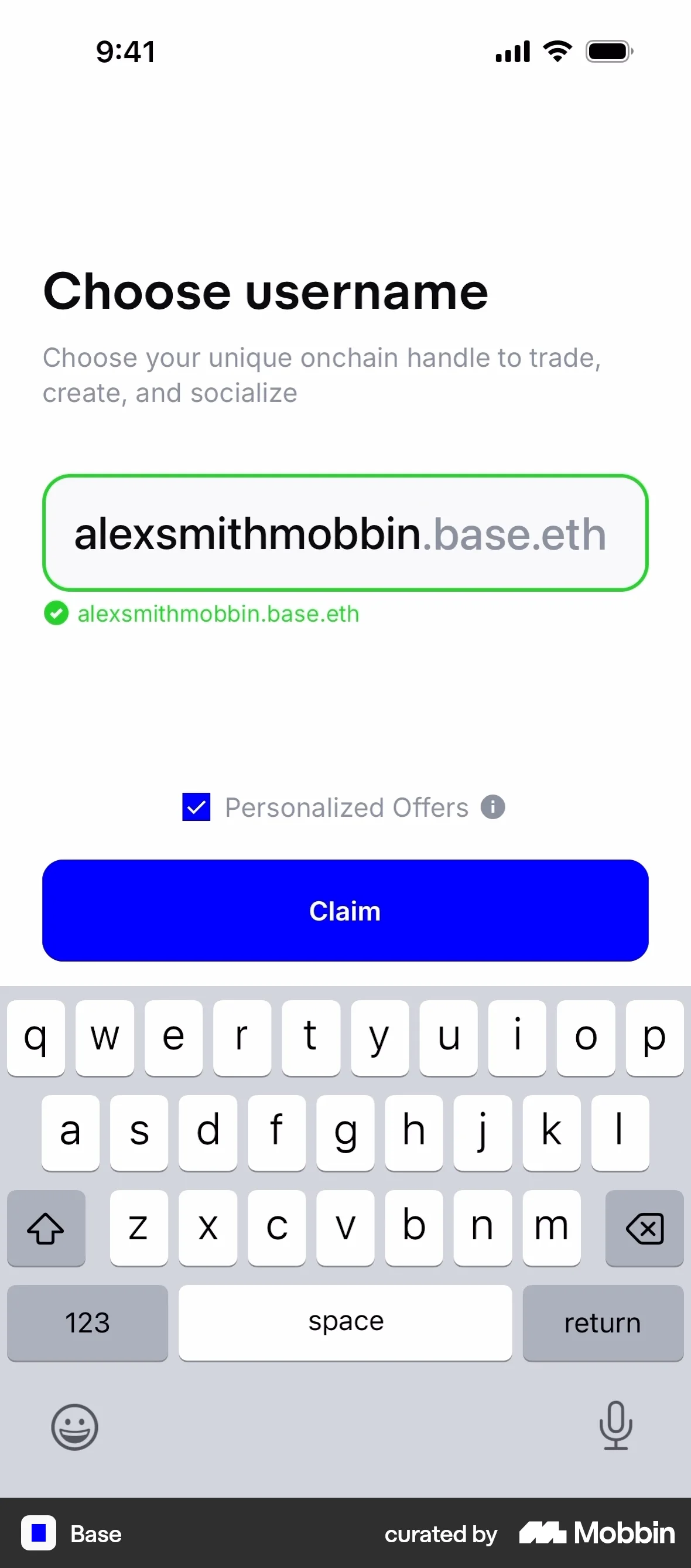 Base Onboarding screen