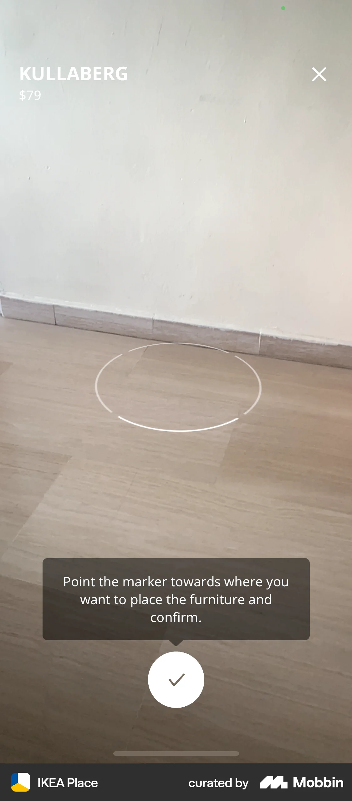 IKEA Place iOS Augmented Reality screen