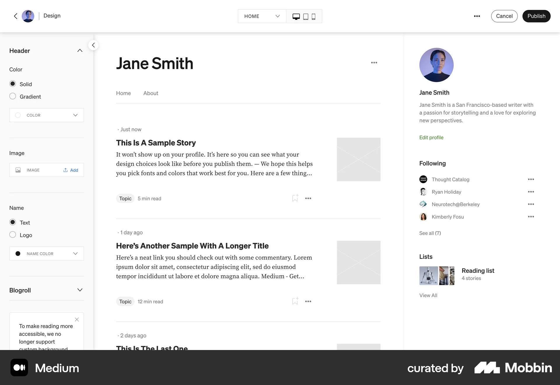 Medium Web screen containing Radio Button UI element