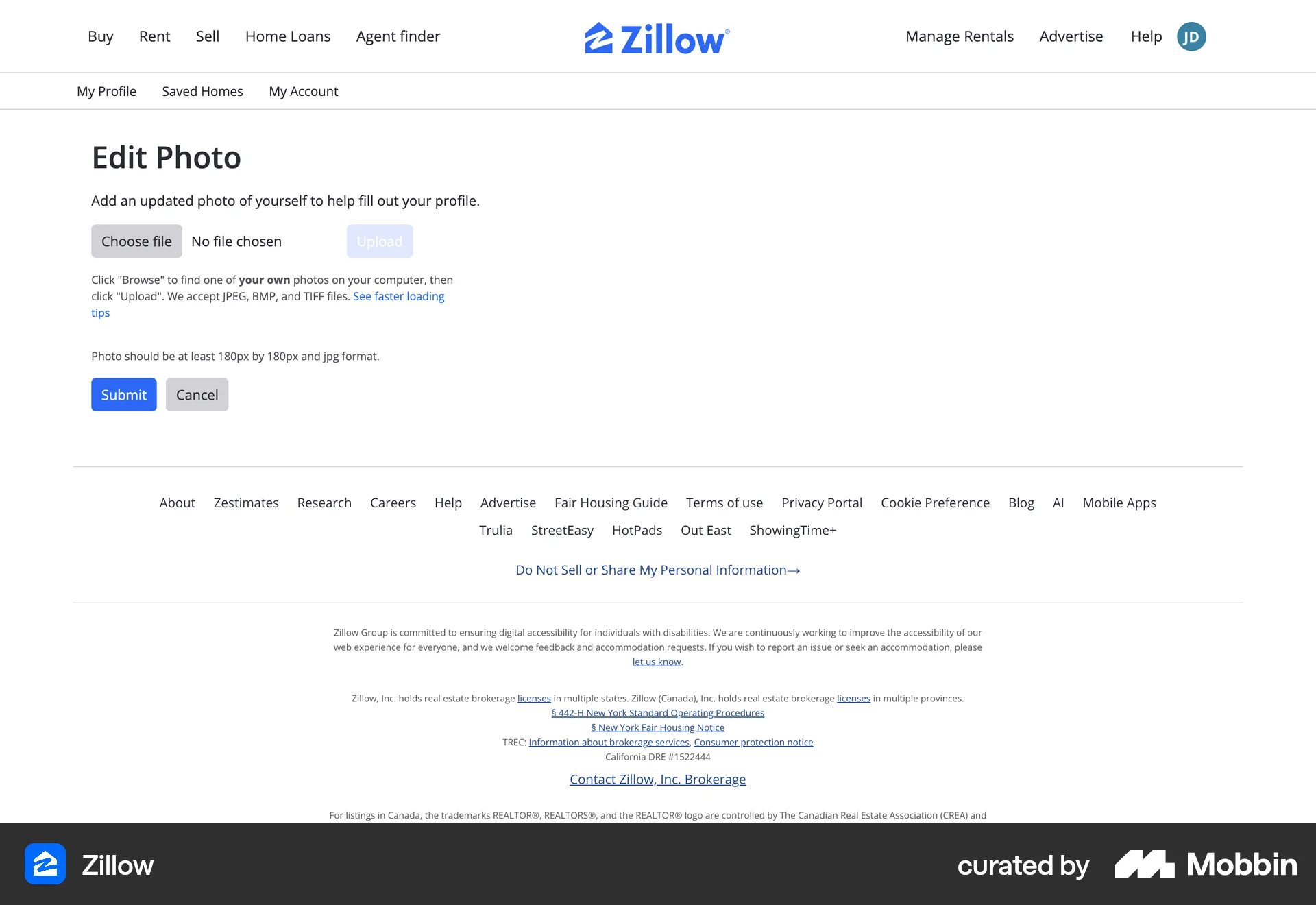 Zillow Web Real Estate App screen
