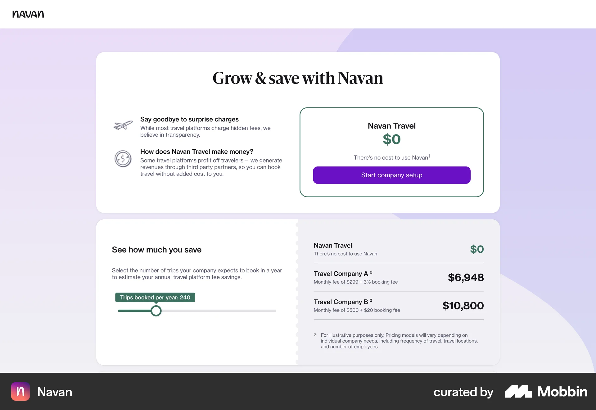 Navan Web screen containing Tooltip UI element