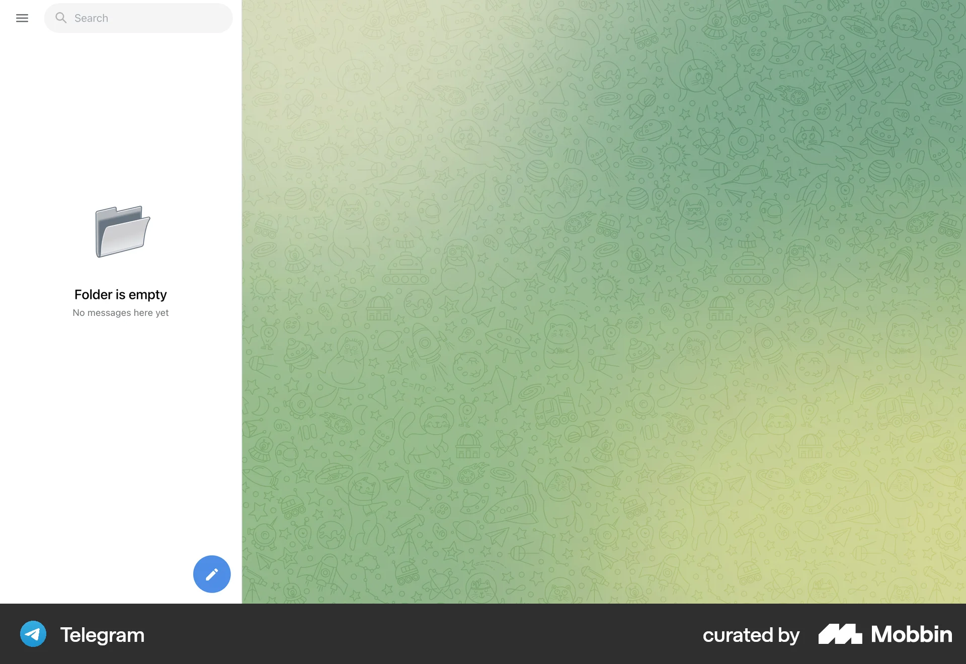 Telegram Web Communication App screen