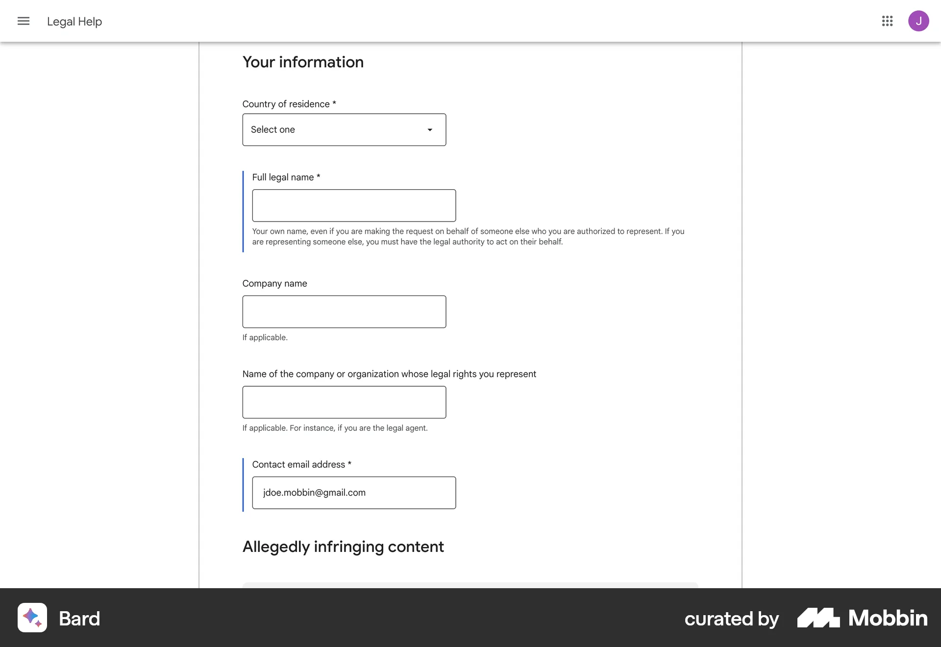 Bard Web Flag & Report screen