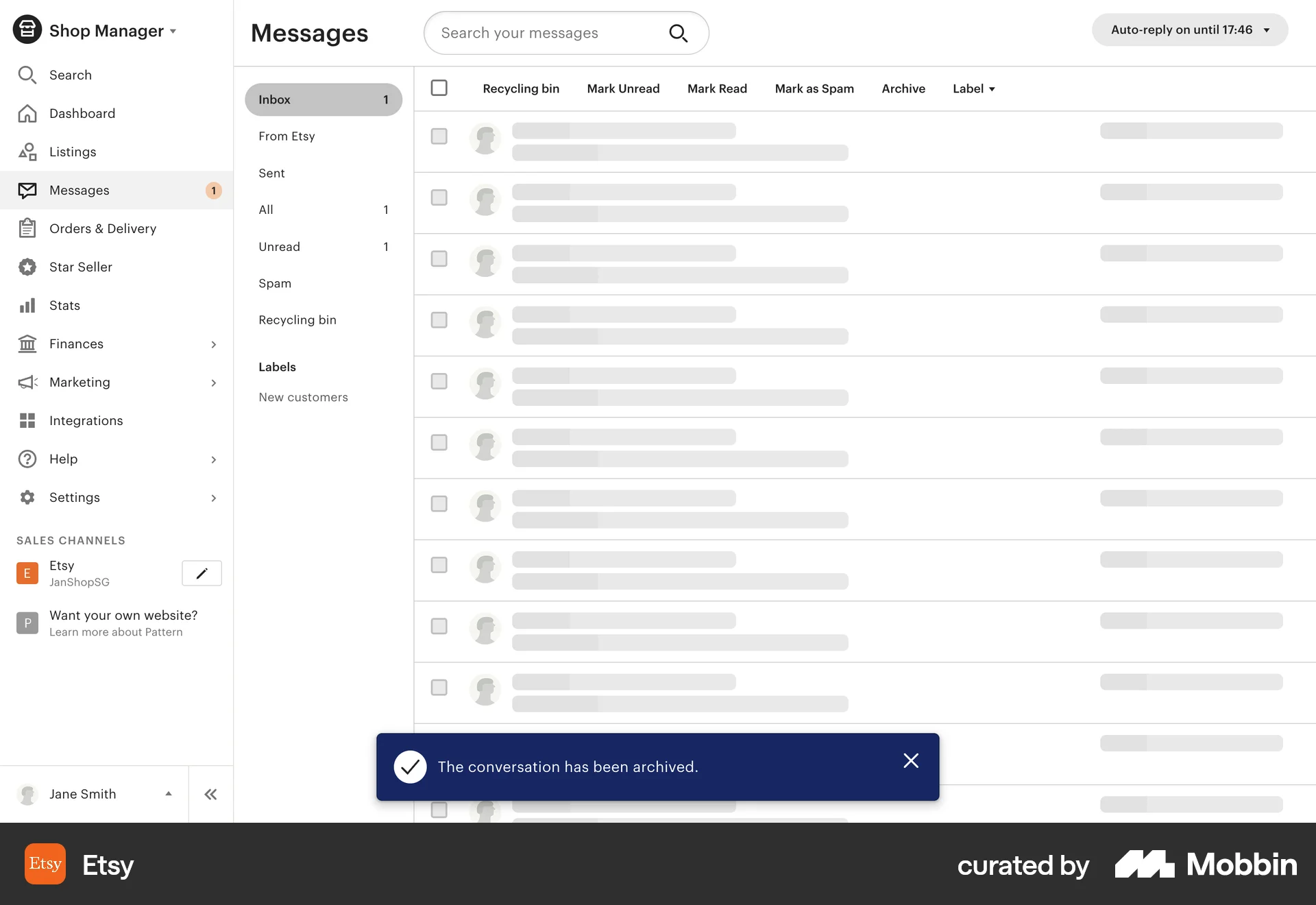 Etsy Web screen containing Skeleton UI element