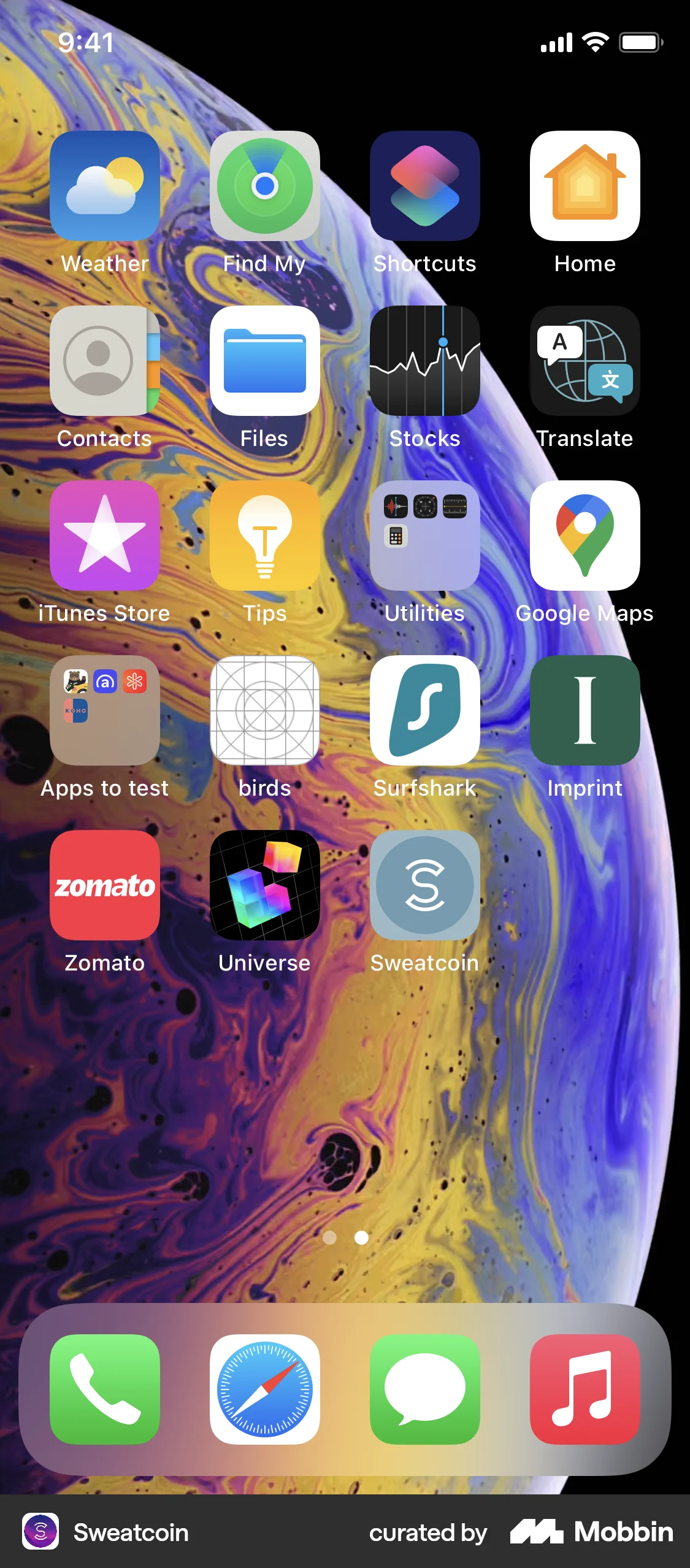 Sweatcoin iOS Other Content screen