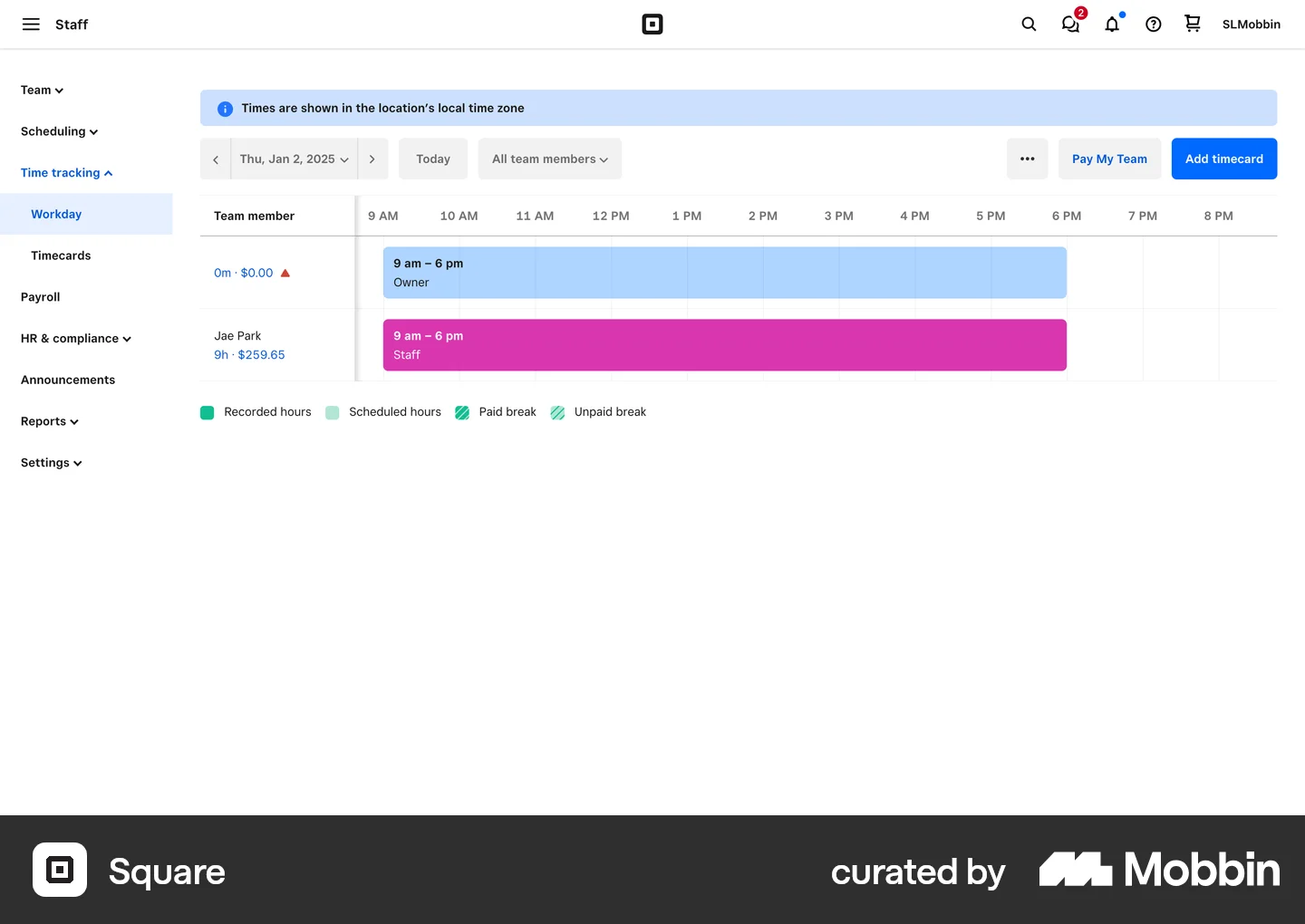 Ui Time Recorder Time Tracker UI Design Examples