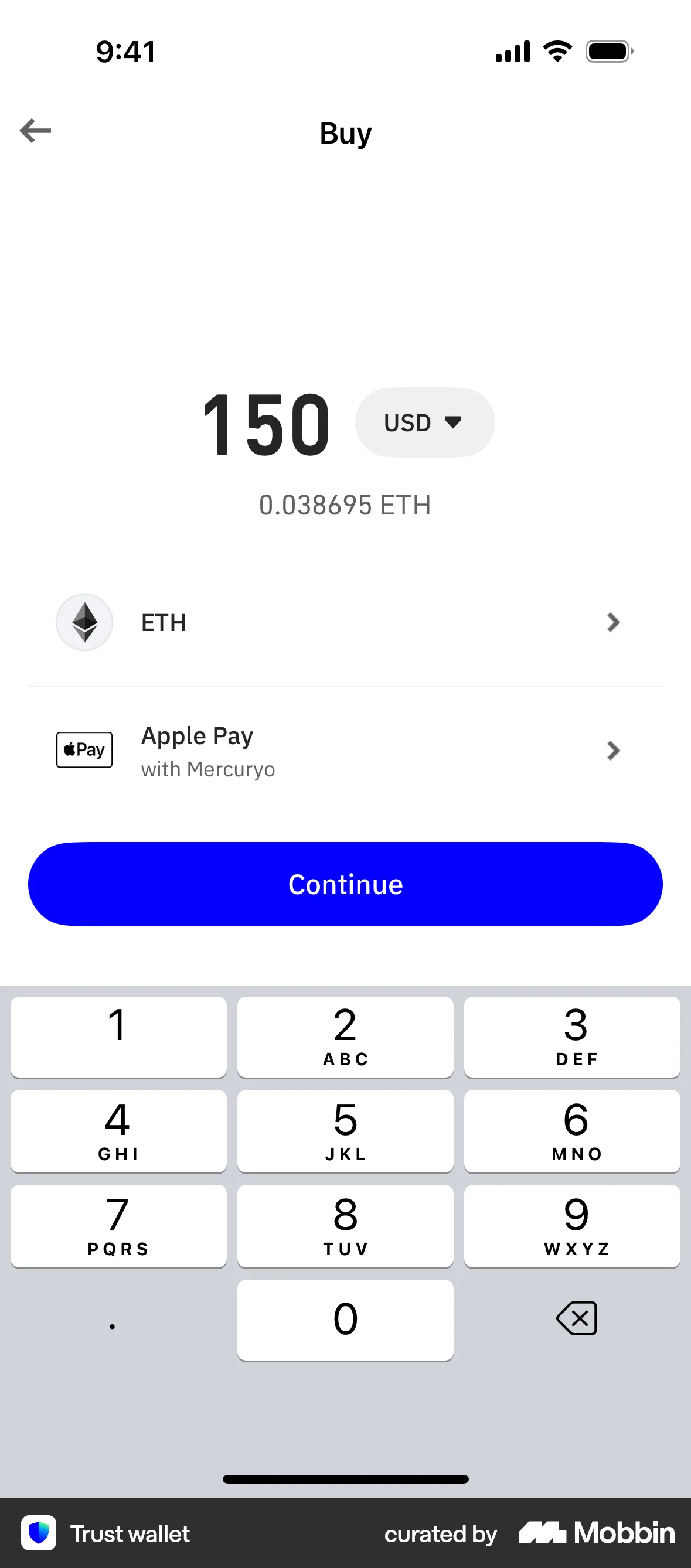 Trust Wallet iOS Crypto & Web3 App screen