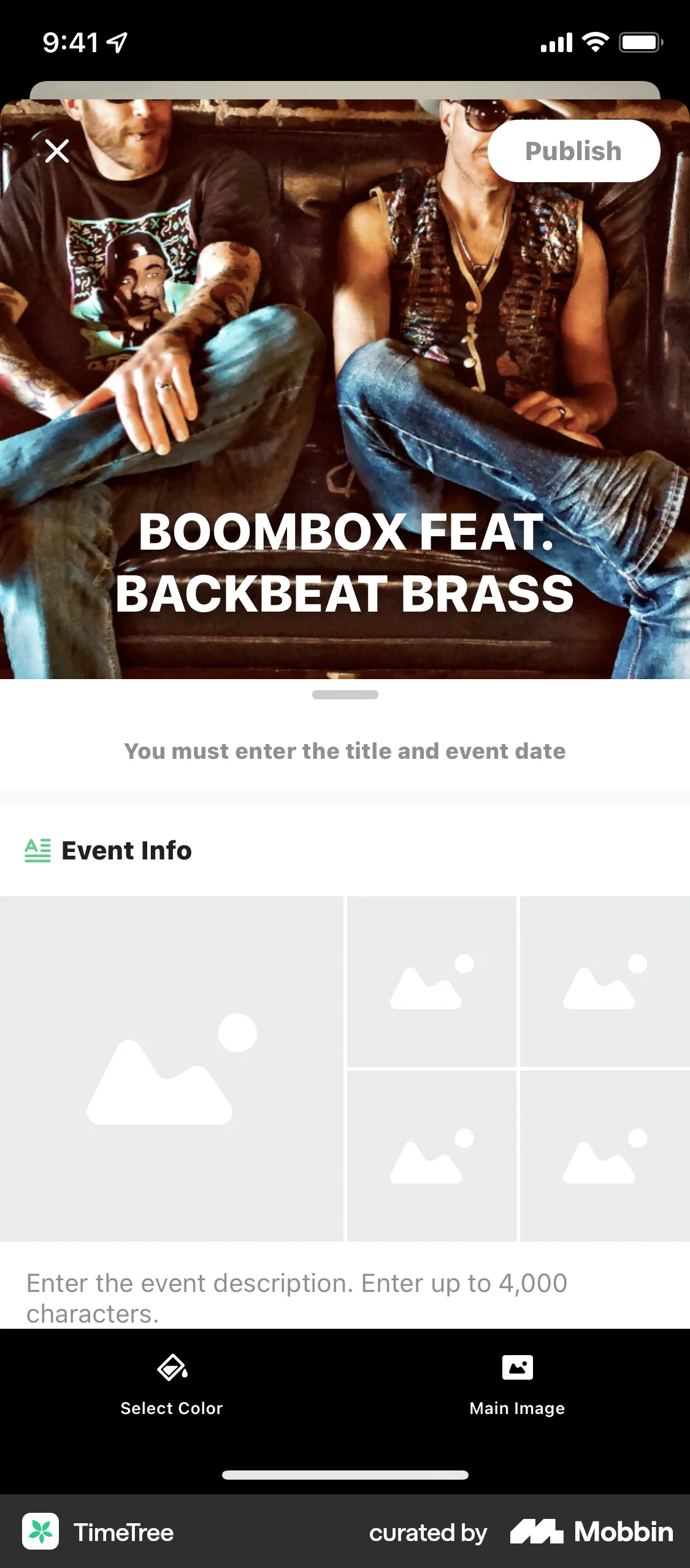 TimeTree iOS Event Detail screen