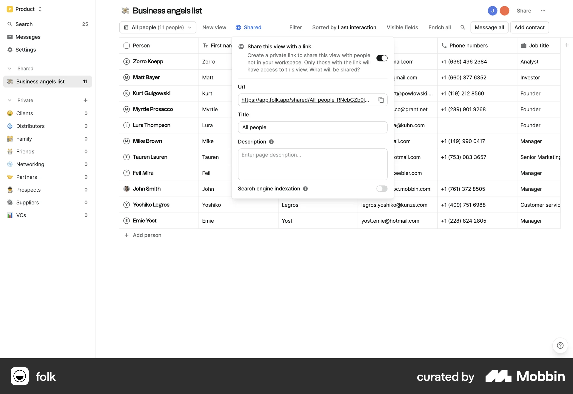 folk Web screen containing Text Field UI element