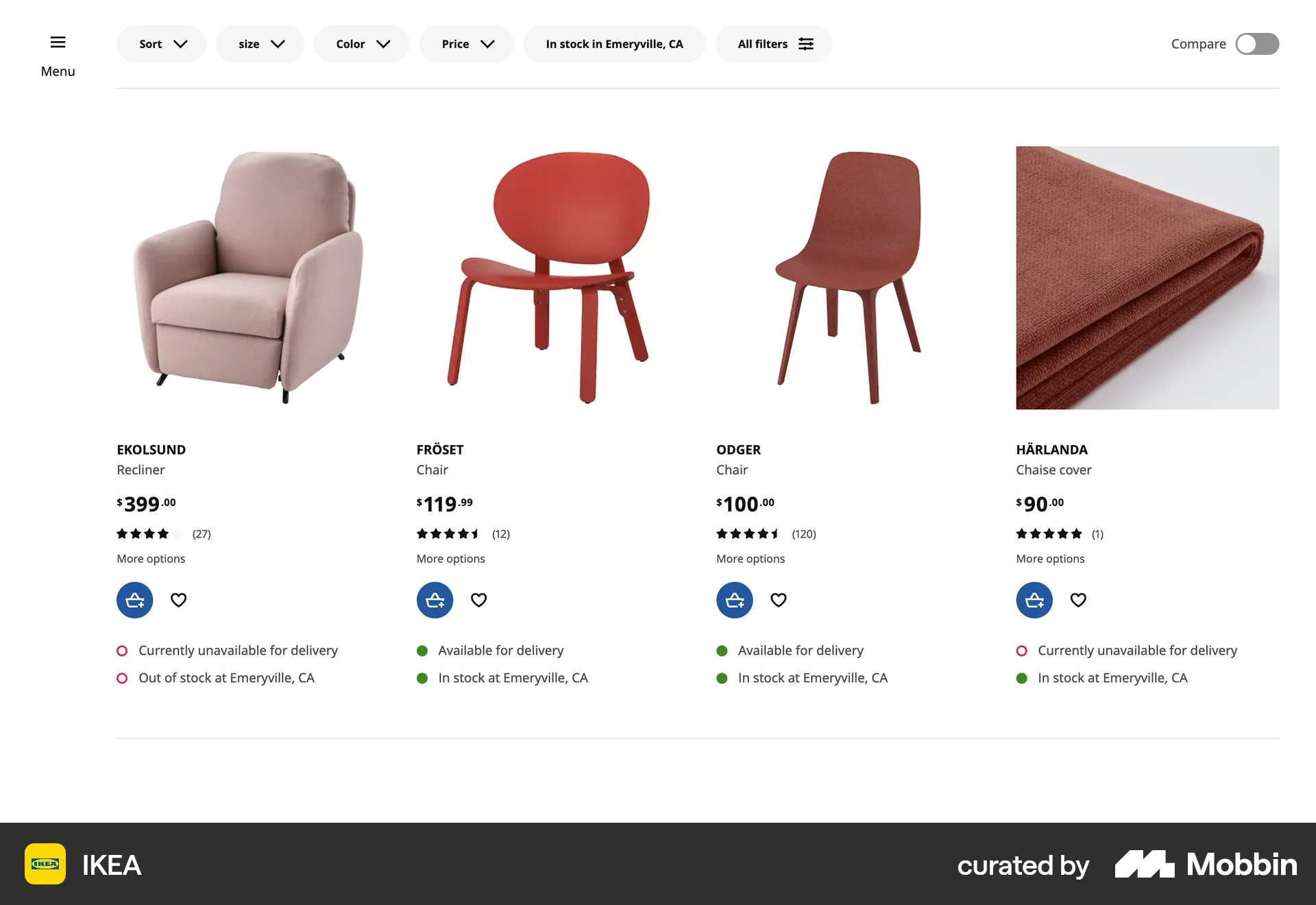 IKEA Web Shop & Storefront screen