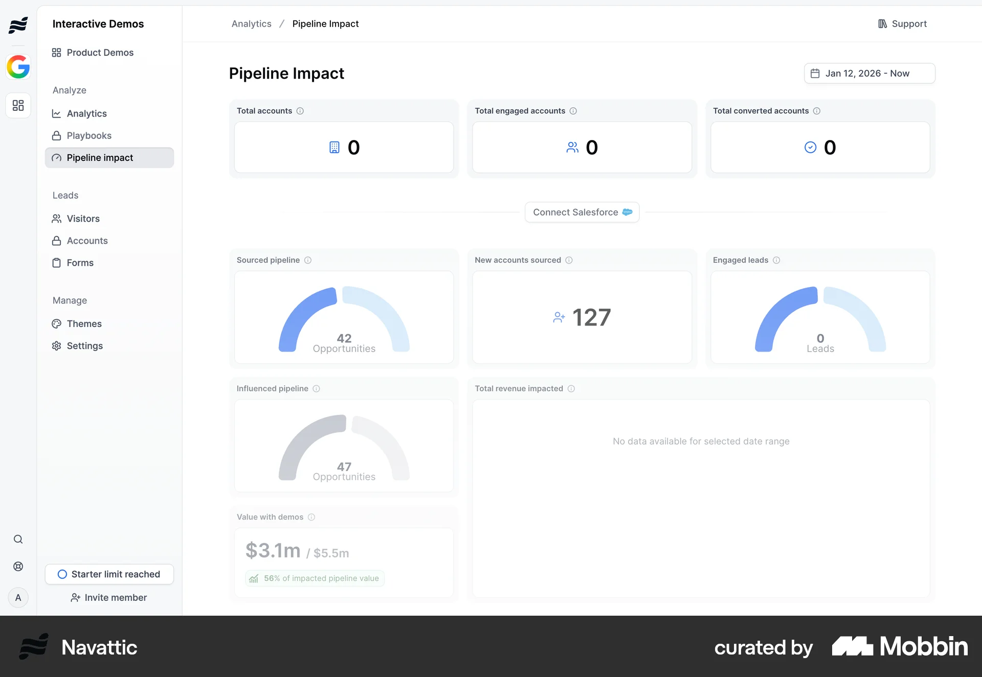 Navattic Web Dashboard screen