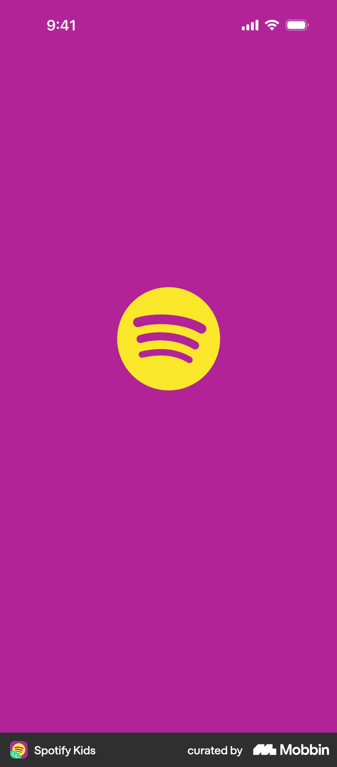 Spotify Kids iOS Mobile App Design screen
