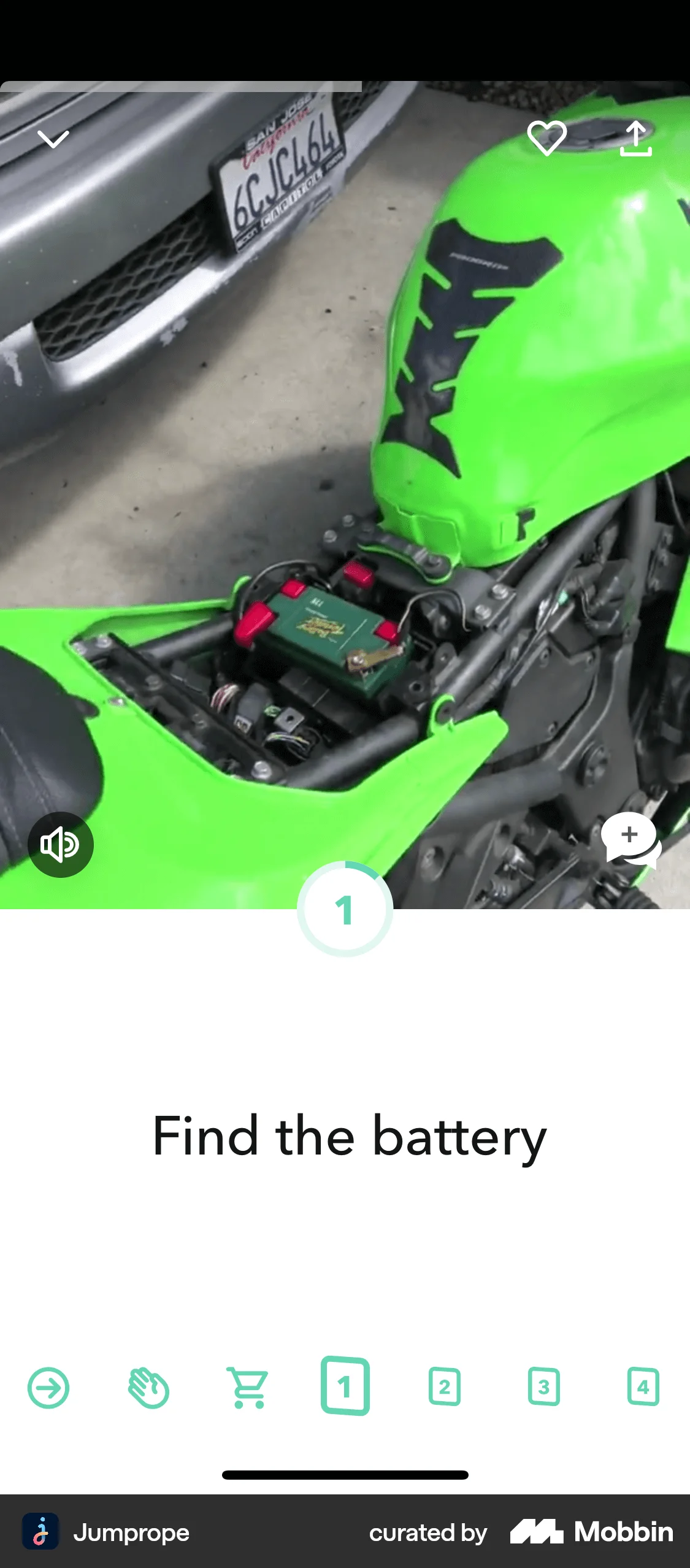 Jumprope iOS Photo & Video App screen