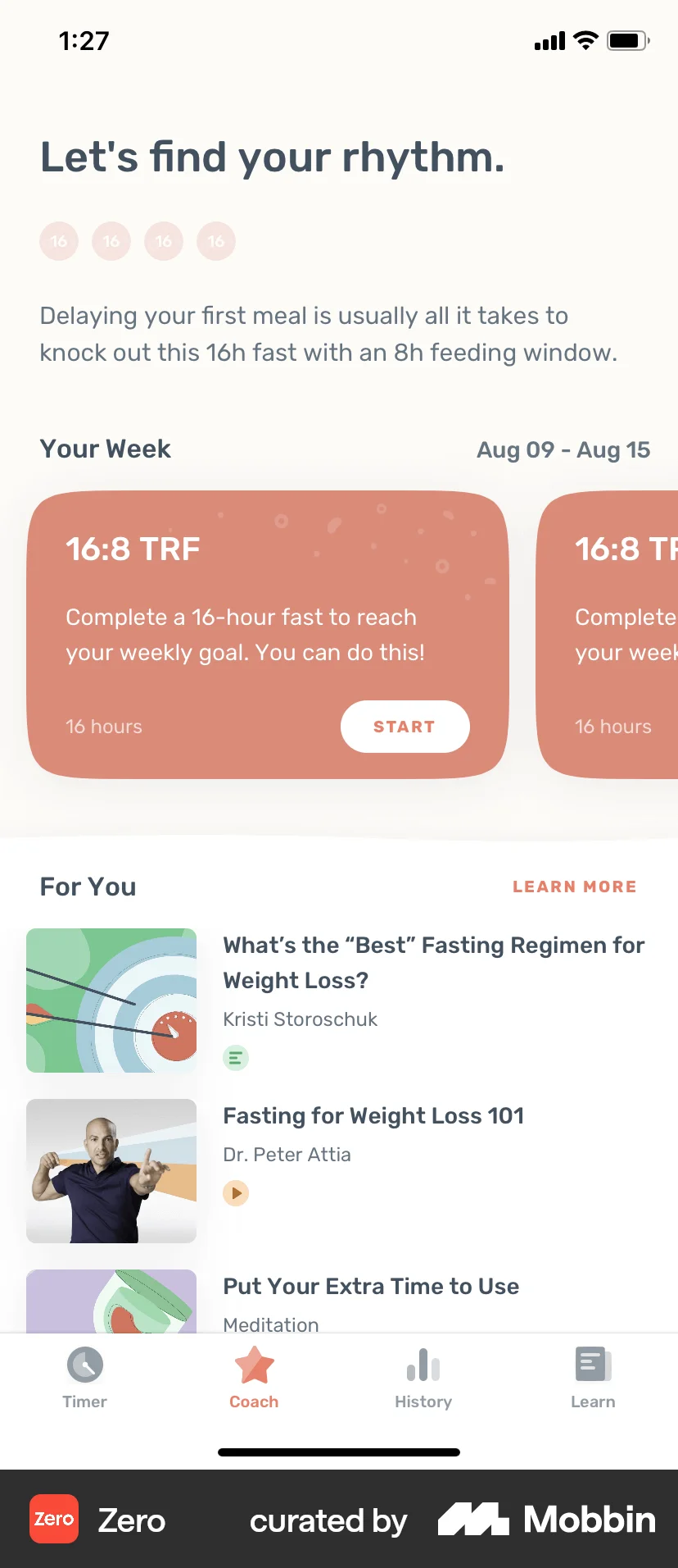 Zero iOS Note Detail screen