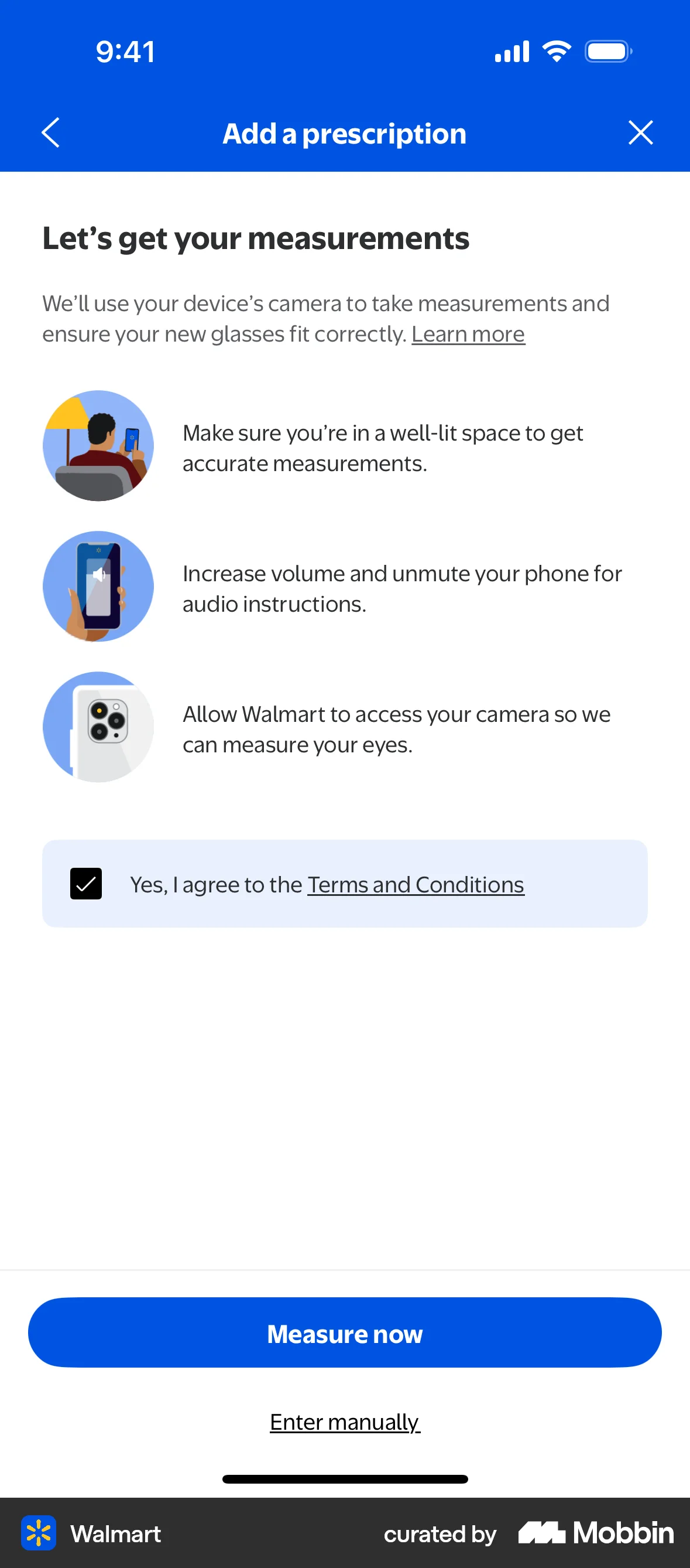 Walmart iOS Guided Tour & Tutorial screen