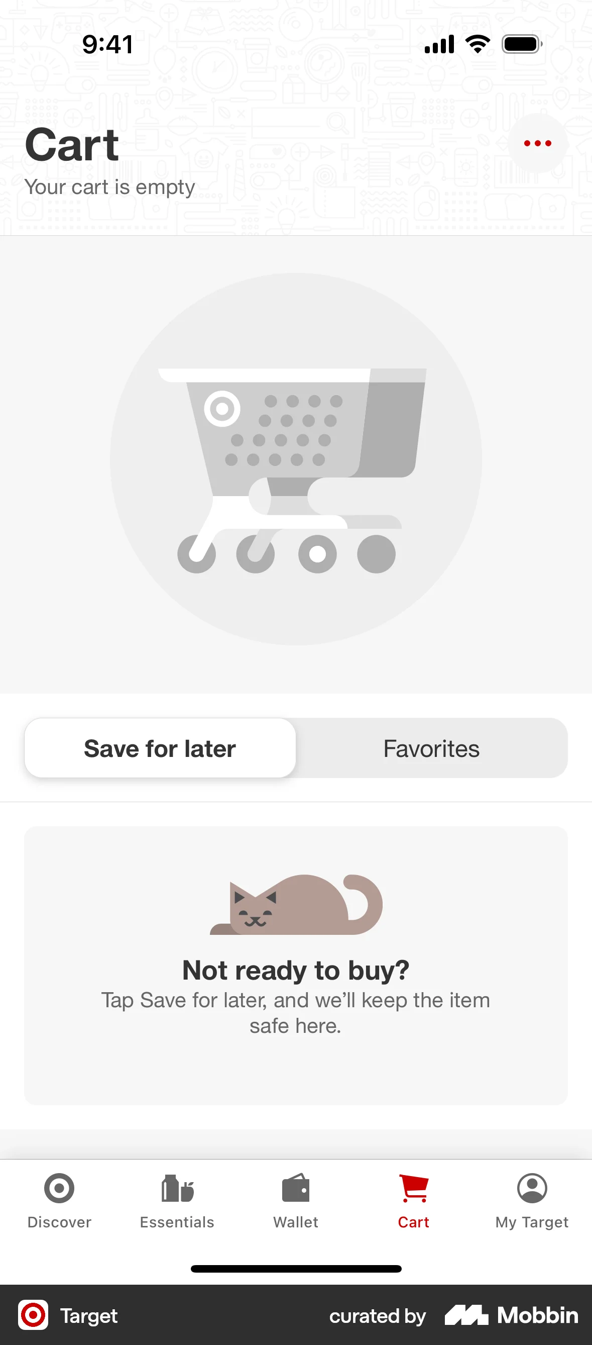 Target iOS Bookmarks & Collections screen