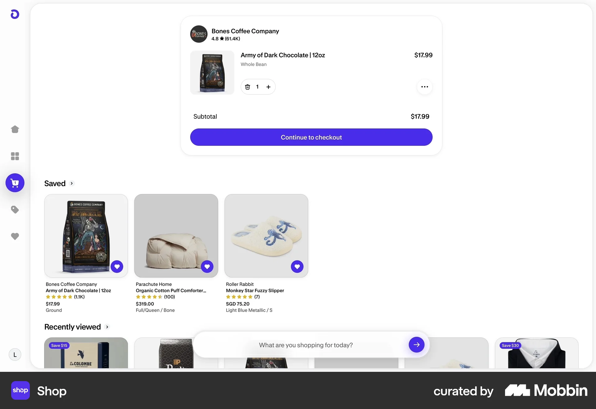 Shop Web Web Shopping Cart screen