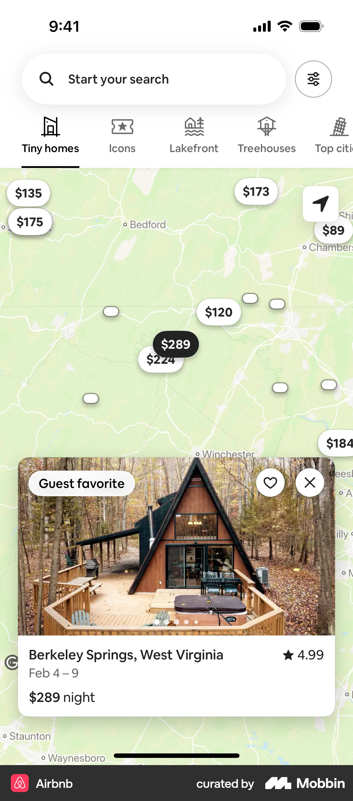 Airbnb iOS Real Estate App screen