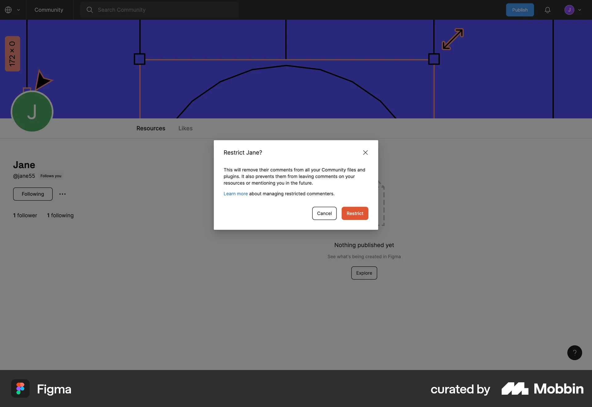 Figma Web Ban & Block screen