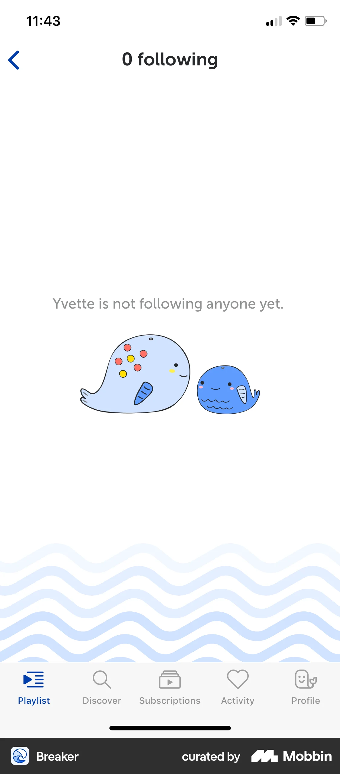 Breaker iOS Followers & Following screen