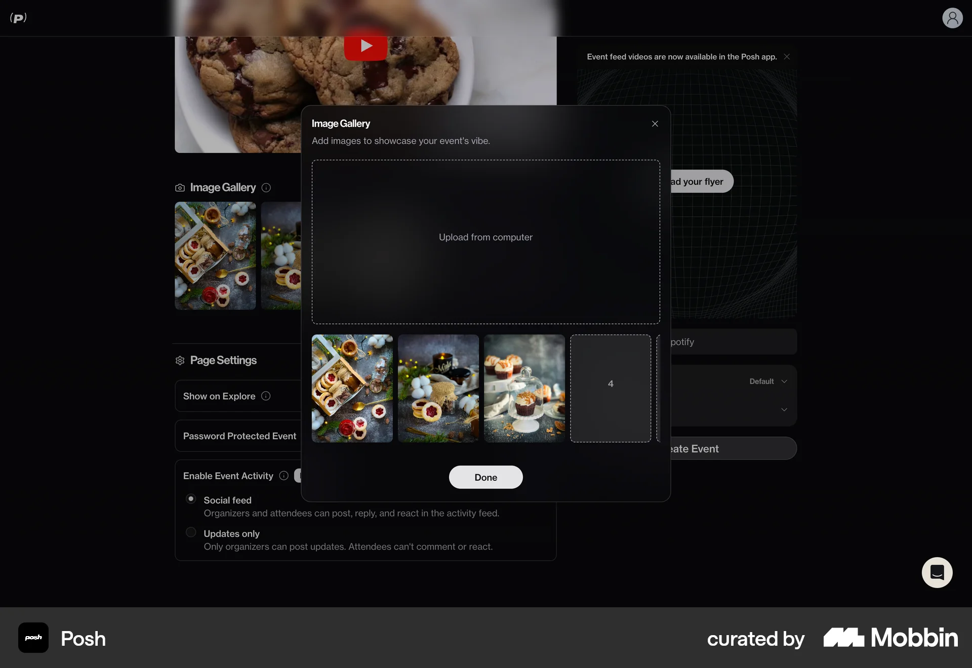 Posh Web screen containing Gallery UI element