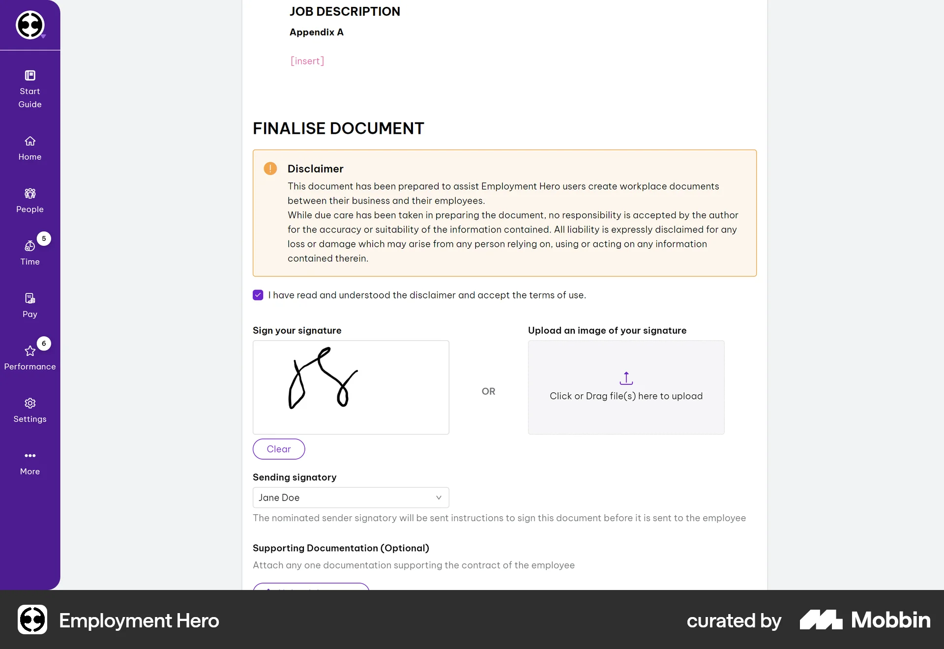 Employment Hero Web Draw & Annotate screen