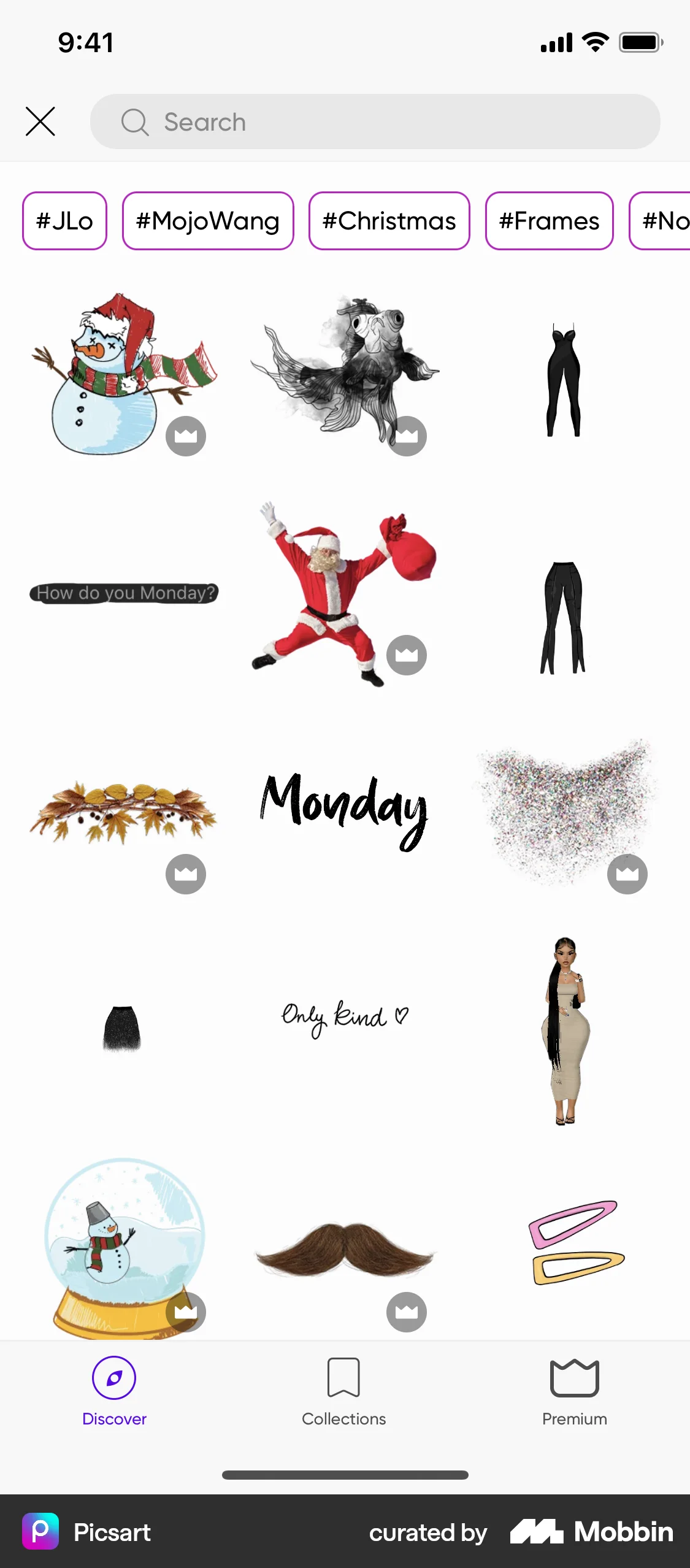 Picsart iOS Filters & Stickers screen