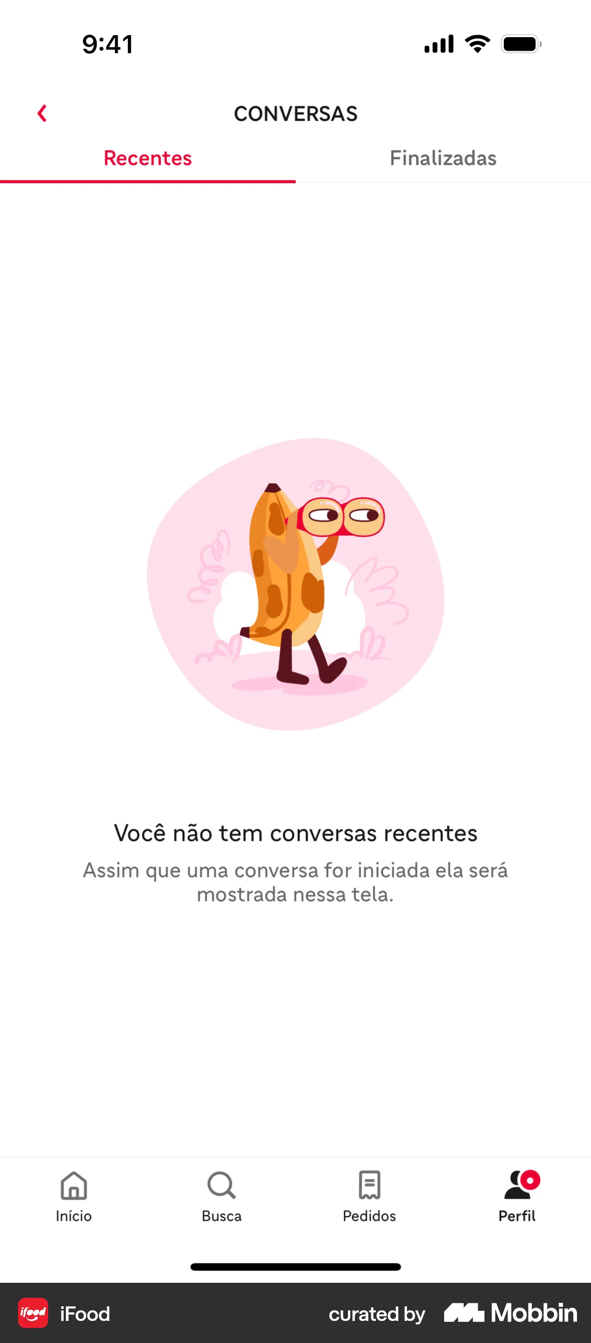 iFood iOS Empty State screen