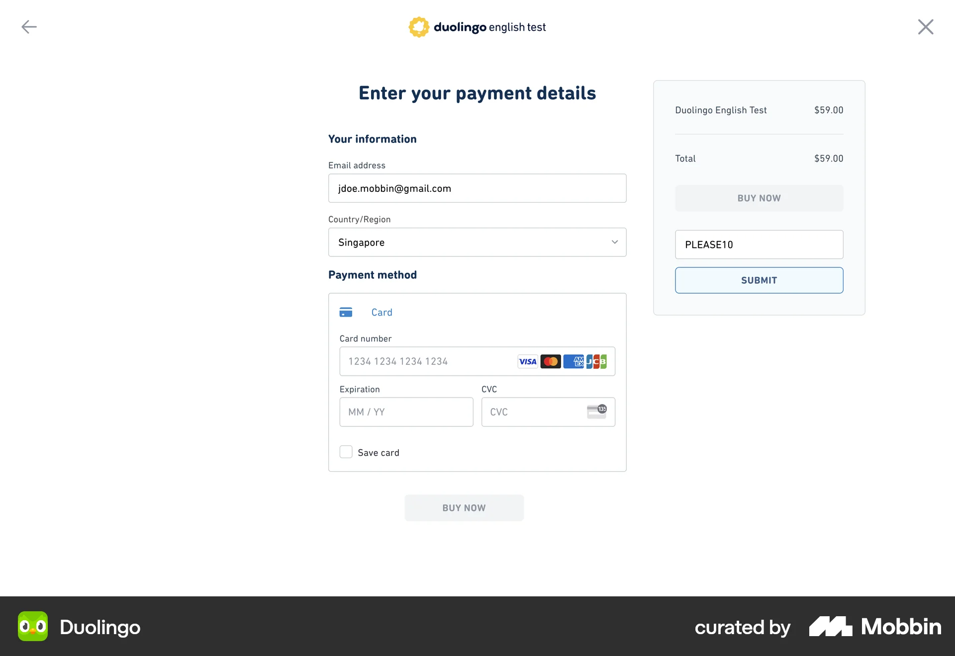Duolingo Web Promotions & Rewards screen