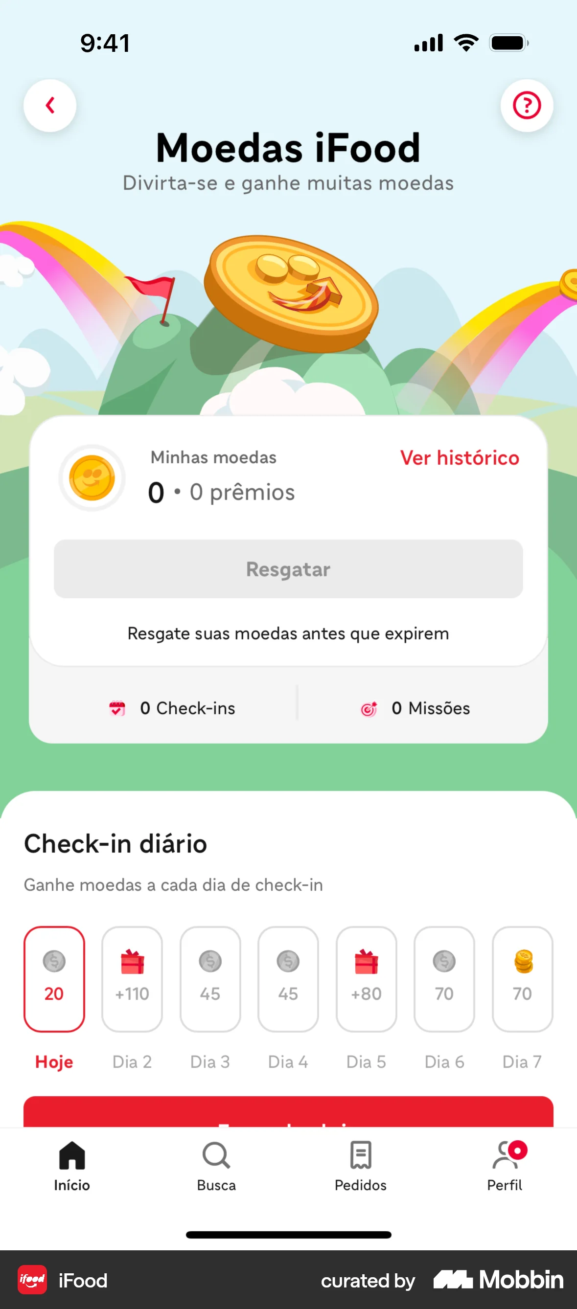 iFood iOS Goal & Task screen