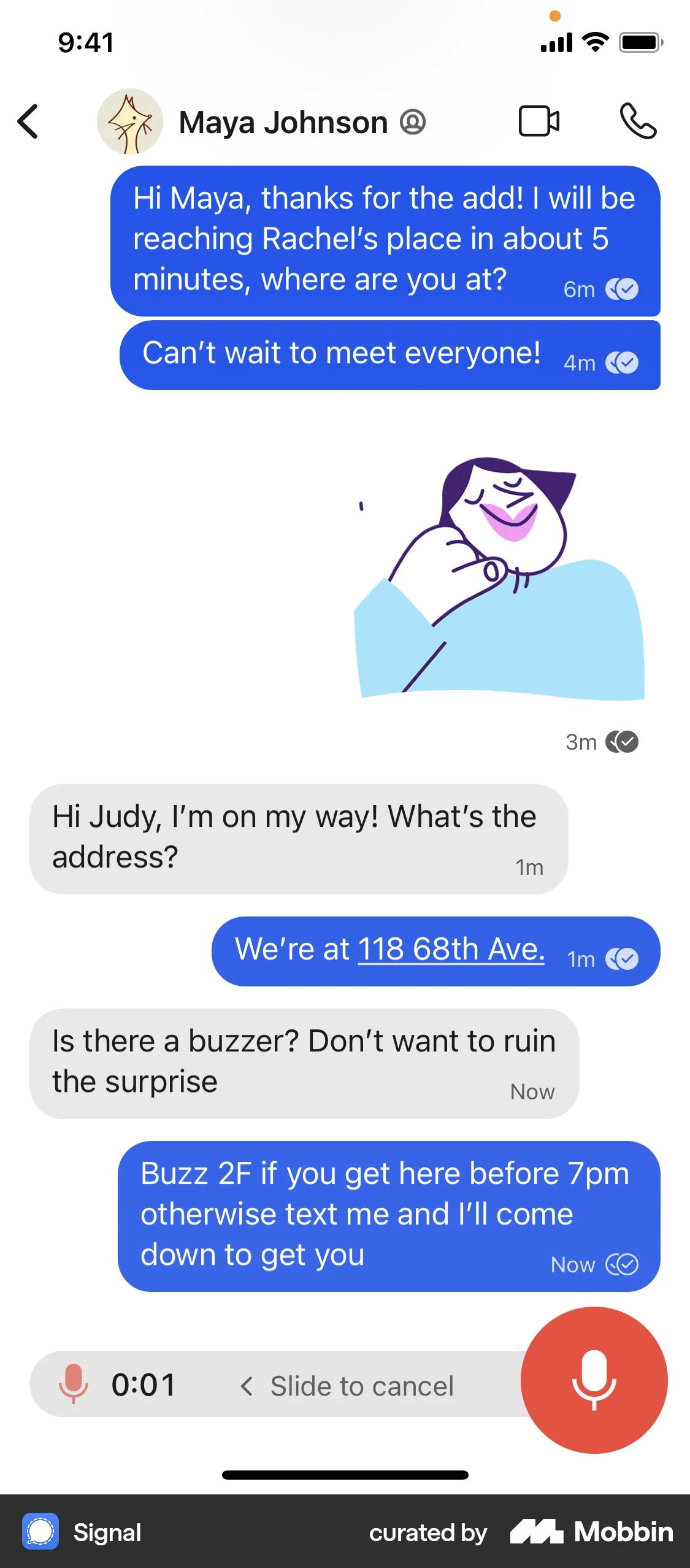 Signal iOS Audio & Video Recorder screen