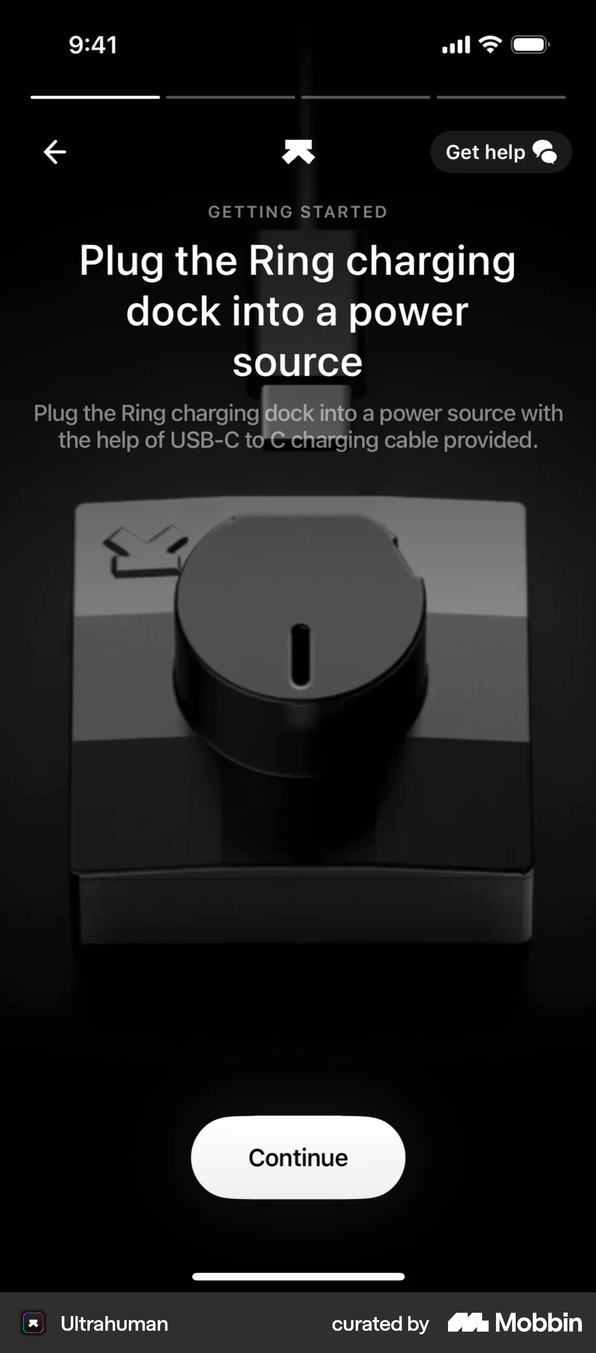 Ultrahuman iOS Guided Tour & Tutorial screen