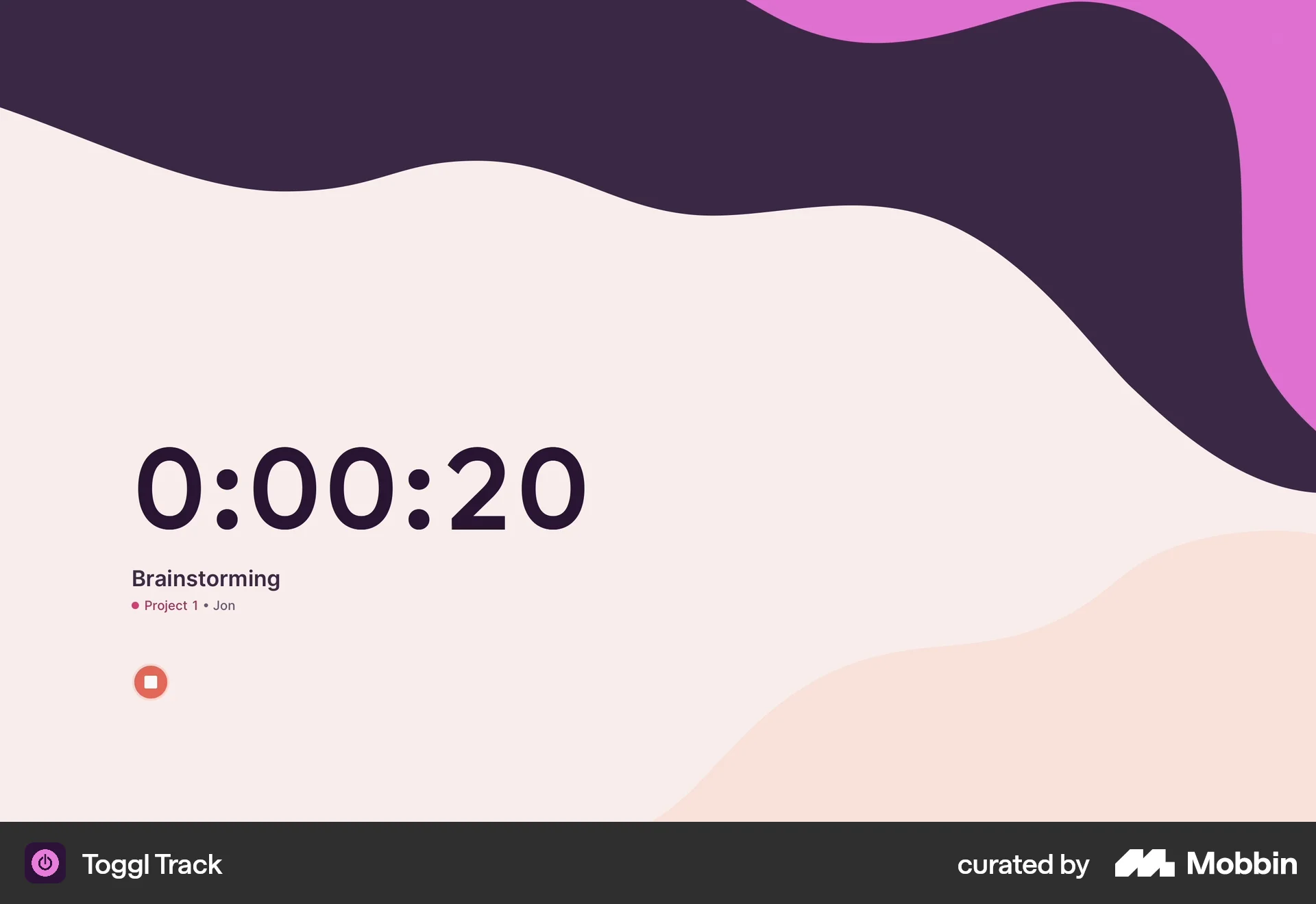 Toggl Track Web Timer & Clock screen