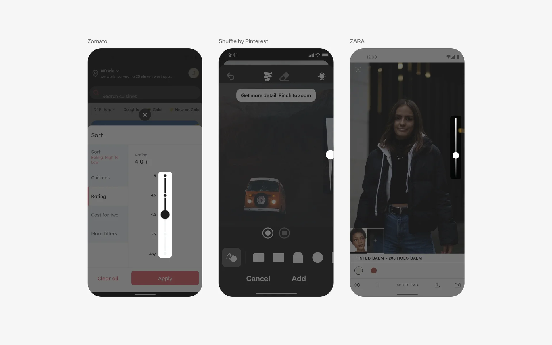 Slider UI Design: Best practices, Design variants & Examples | Mobbin
