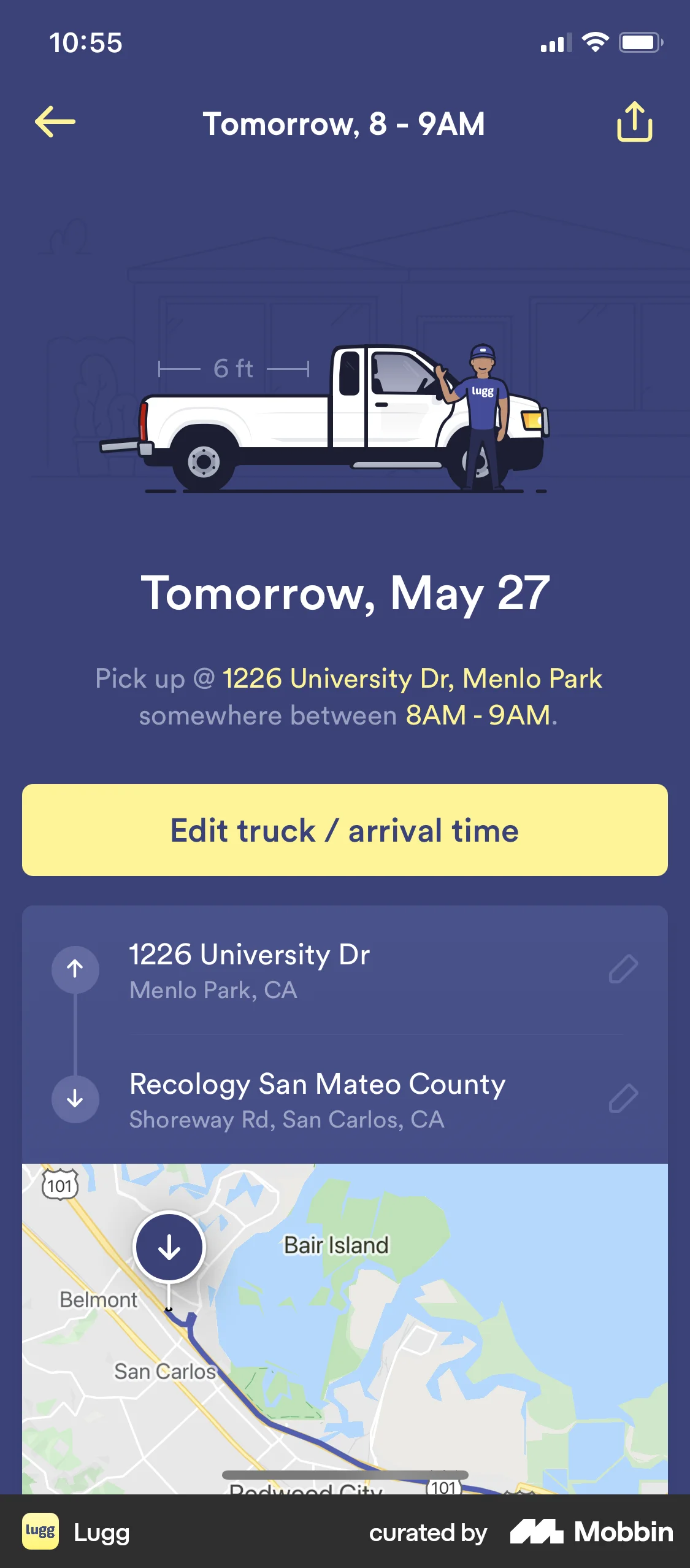 Lugg iOS Map screen