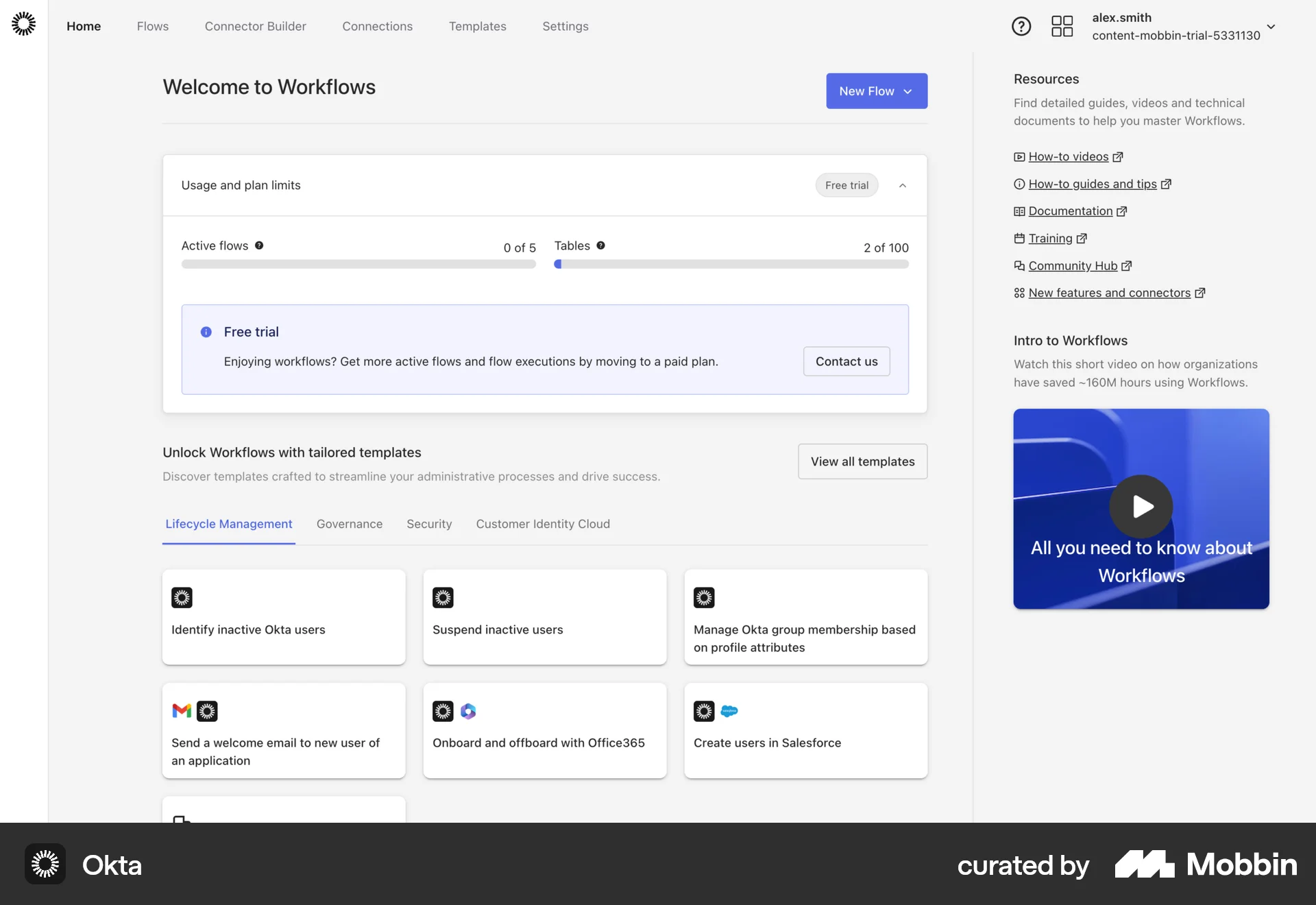 Okta Web screen containing Accordion UI element