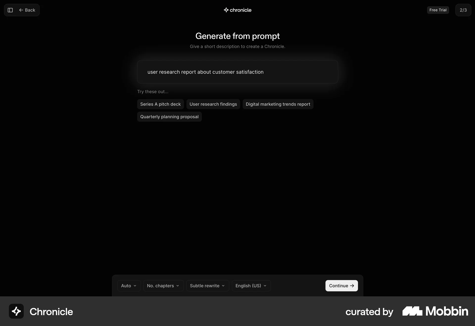 Chronicle Web screen containing Text Field UI element