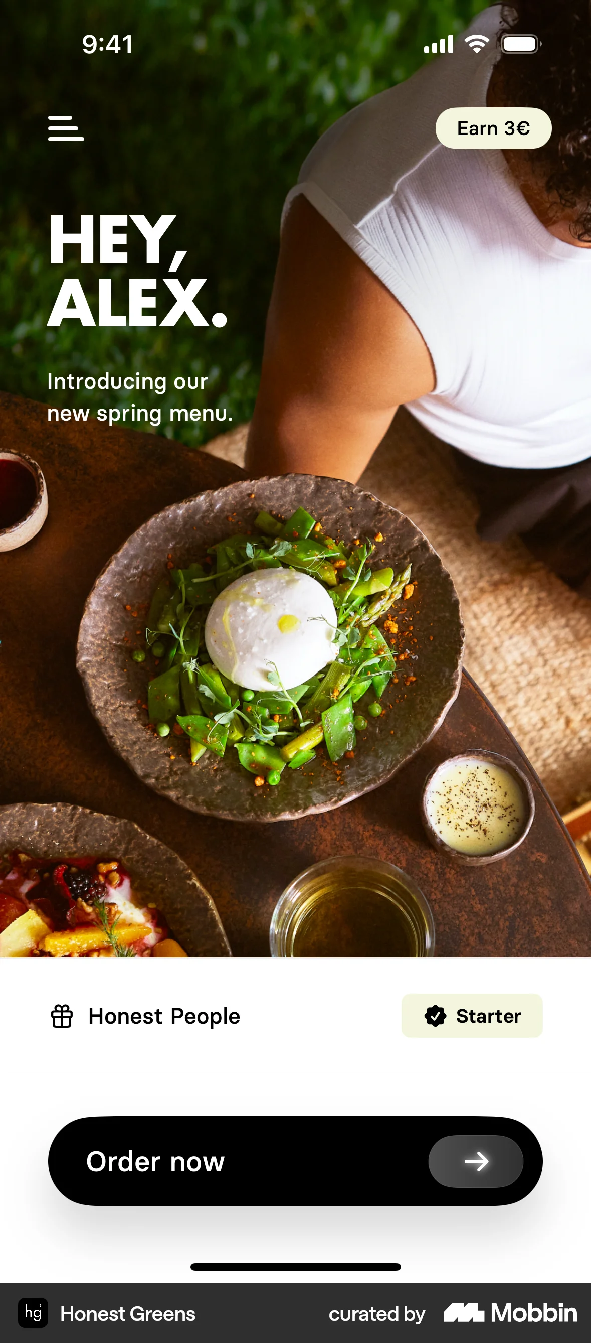 Honest Greens iOS screen