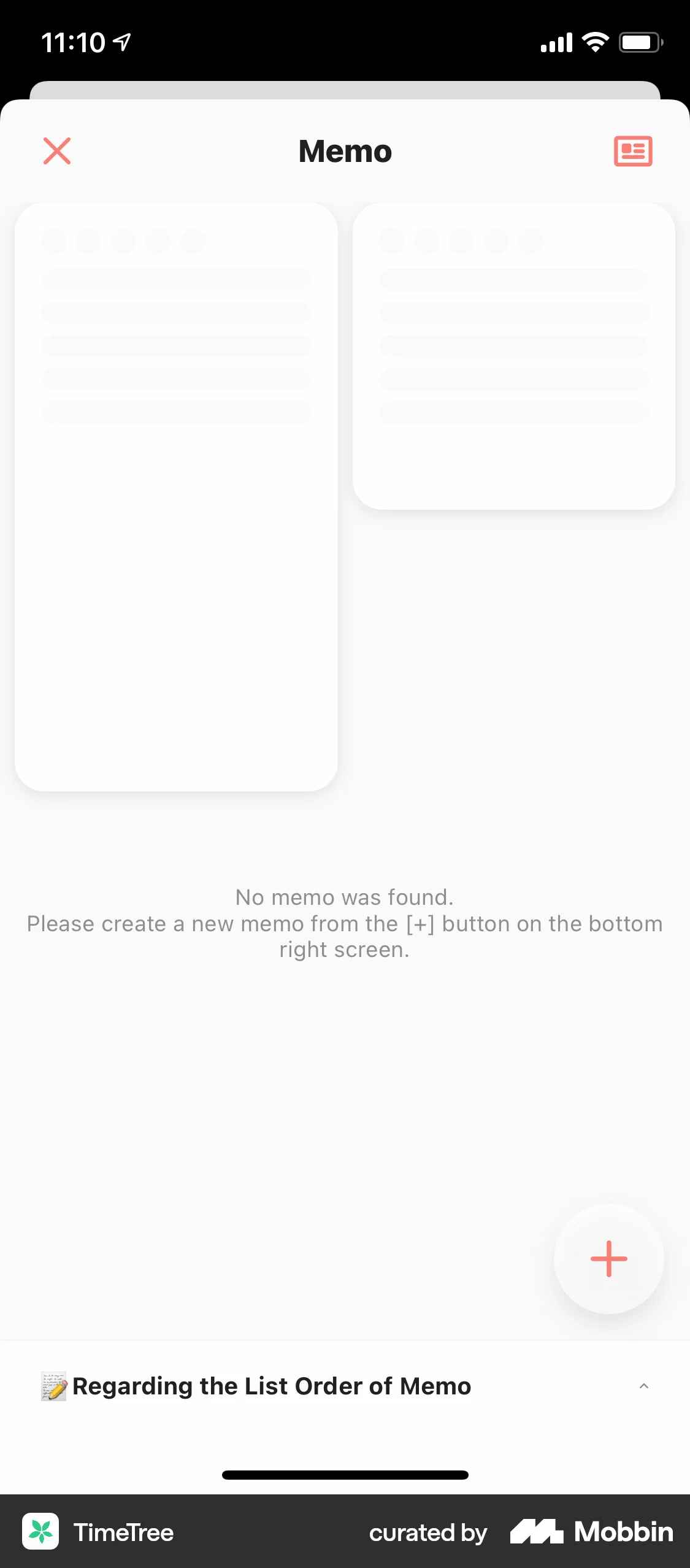 TimeTree iOS Note Detail screen
