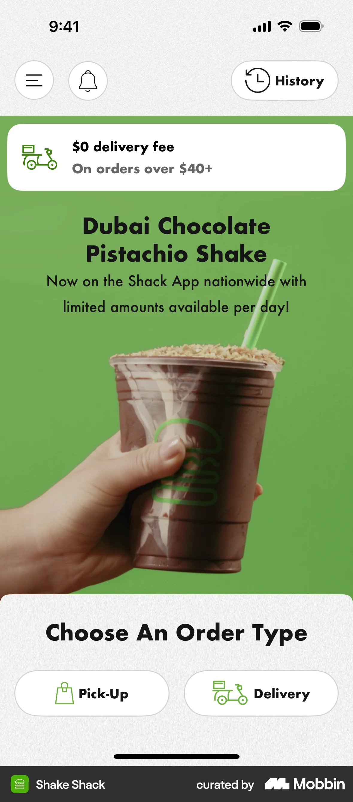Shake Shack iOS screen