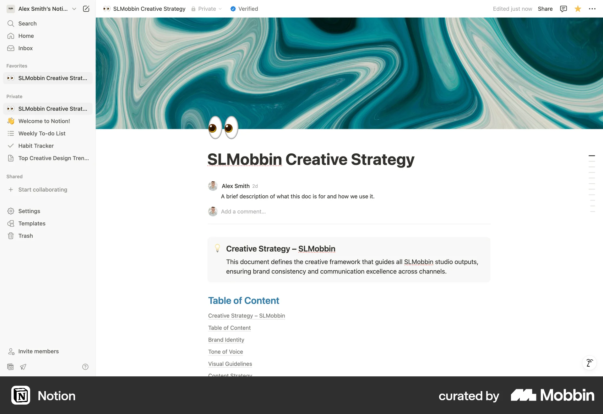 Notion Web screen containing Badge UI element
