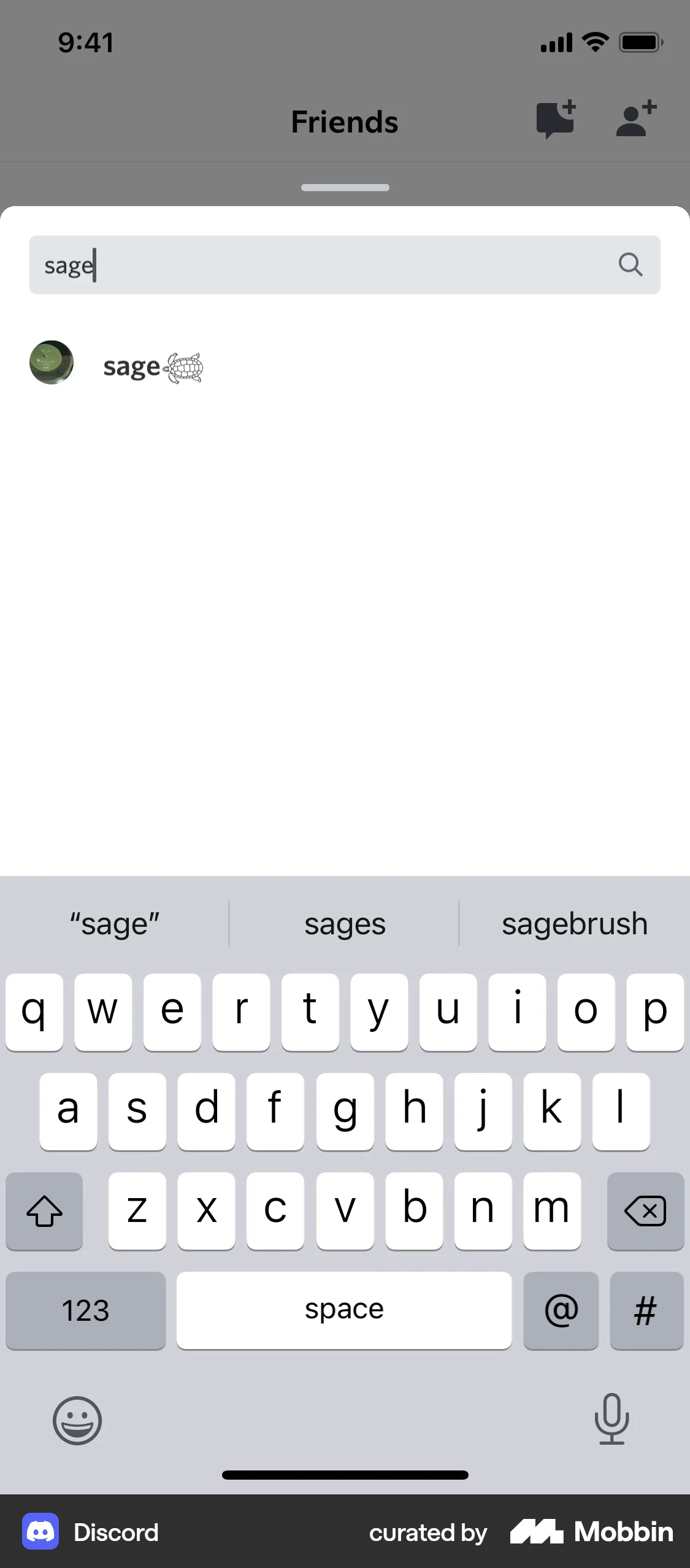 Discord iOS Search screen