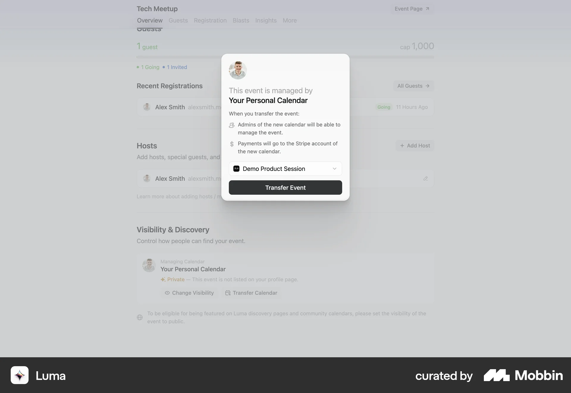 Luma Web Move screen