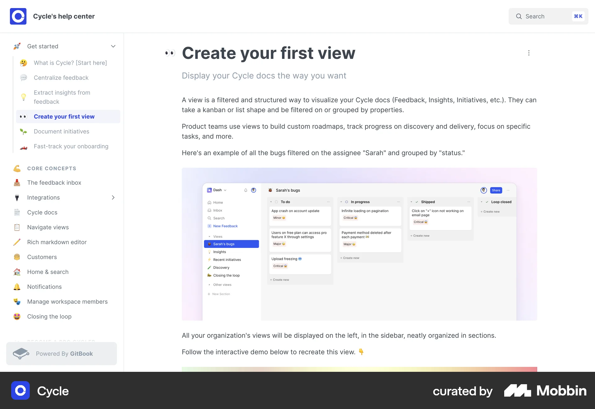 Cycle Web Article Detail screen