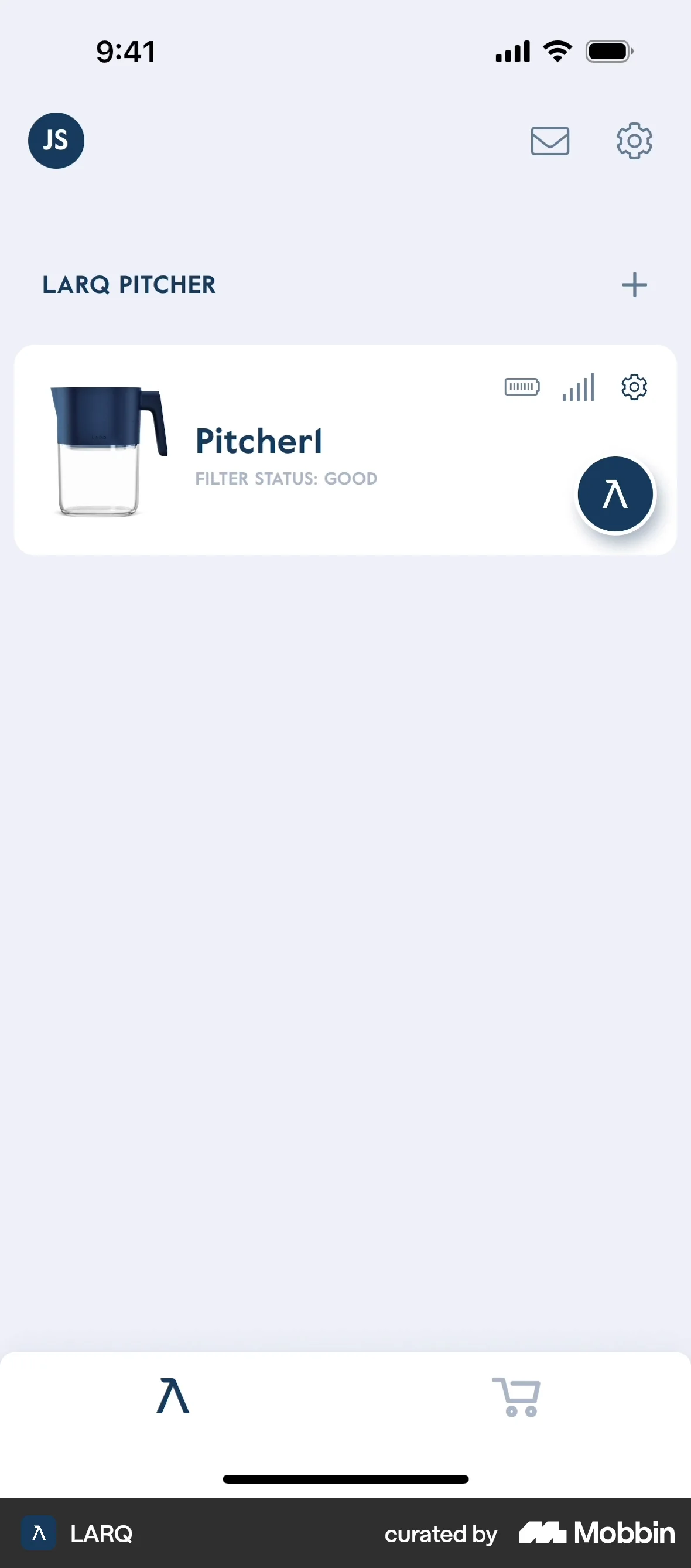 LARQ iOS Bookmarks & Collections screen