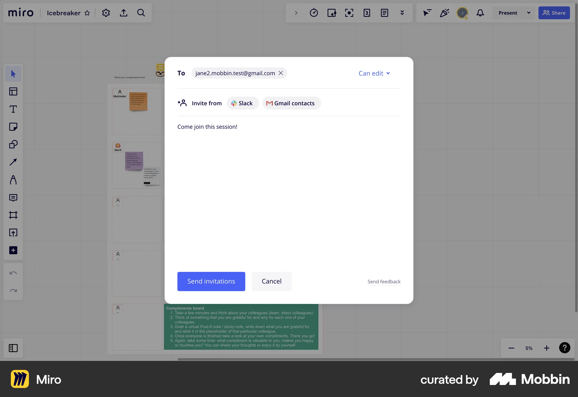 Miro Web Share screen