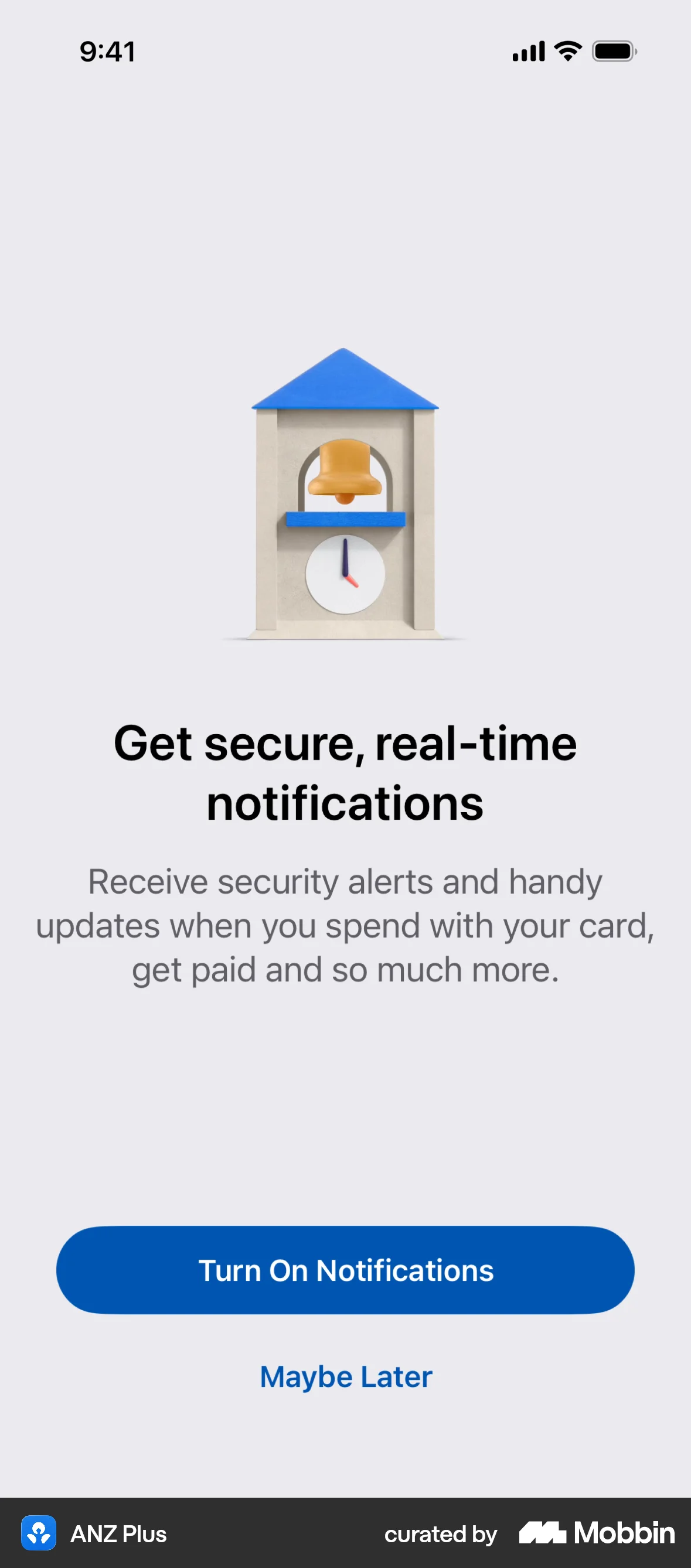 ANZ Plus Onboarding screen