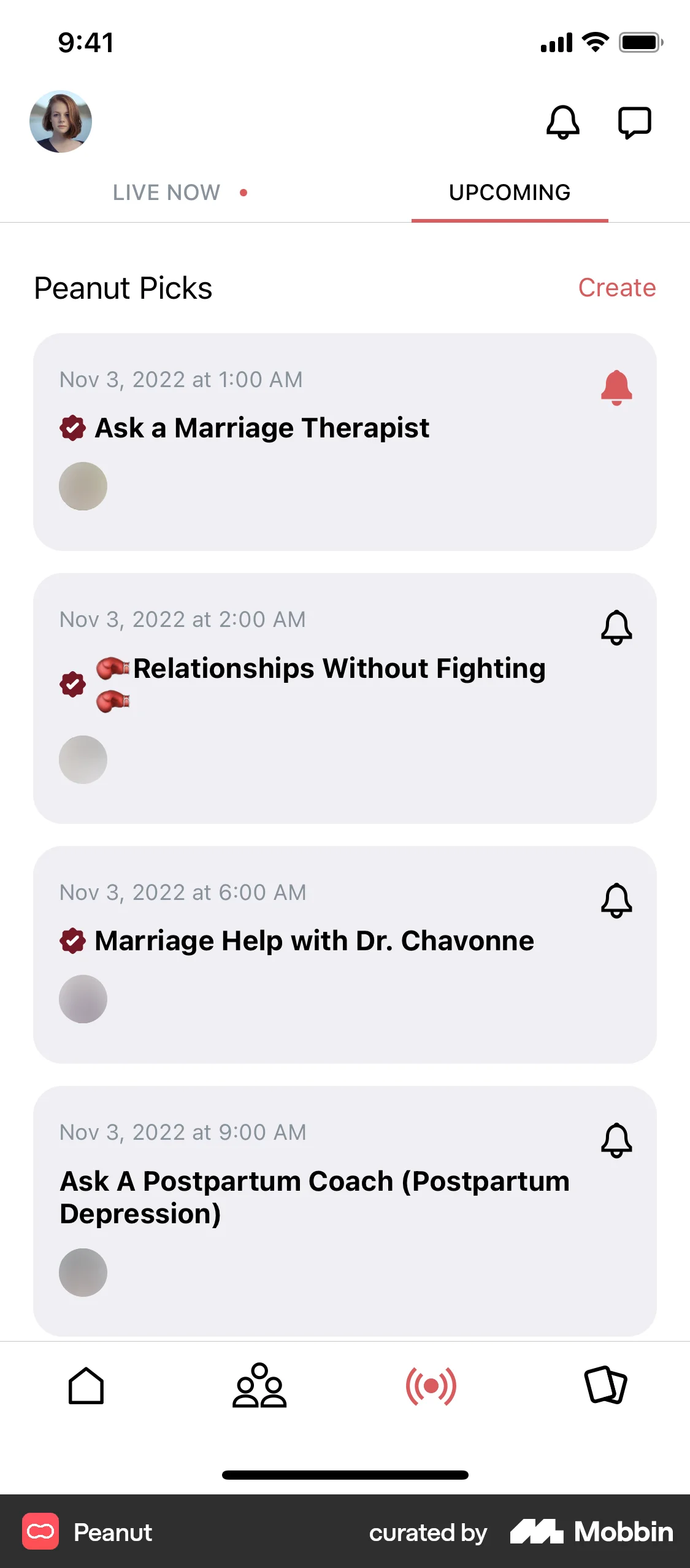 Peanut iOS Song & Podcast Detail screen