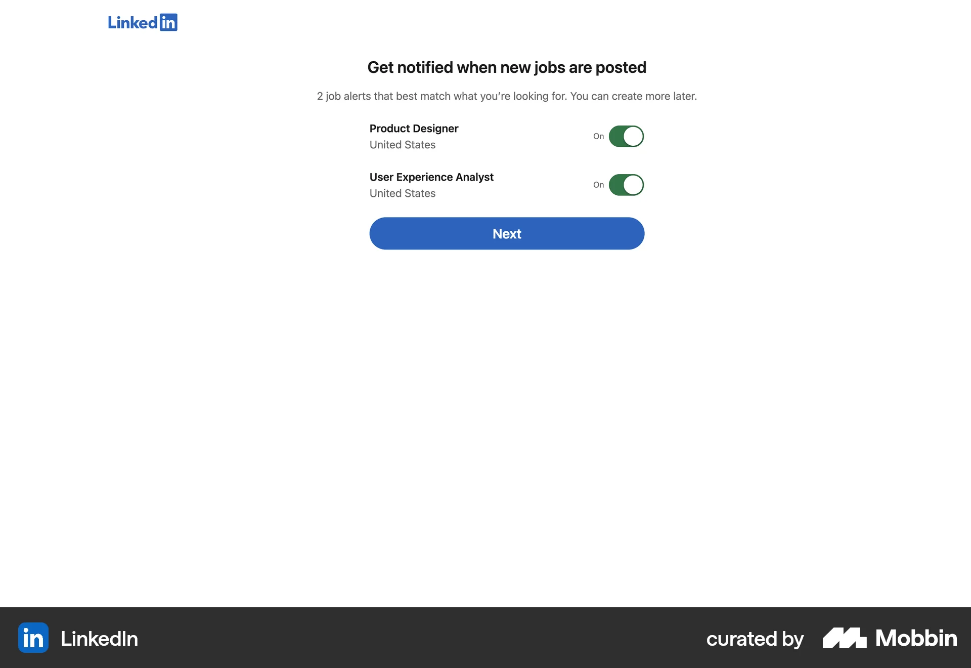 LinkedIn Web Jobs & Recruitment App screen