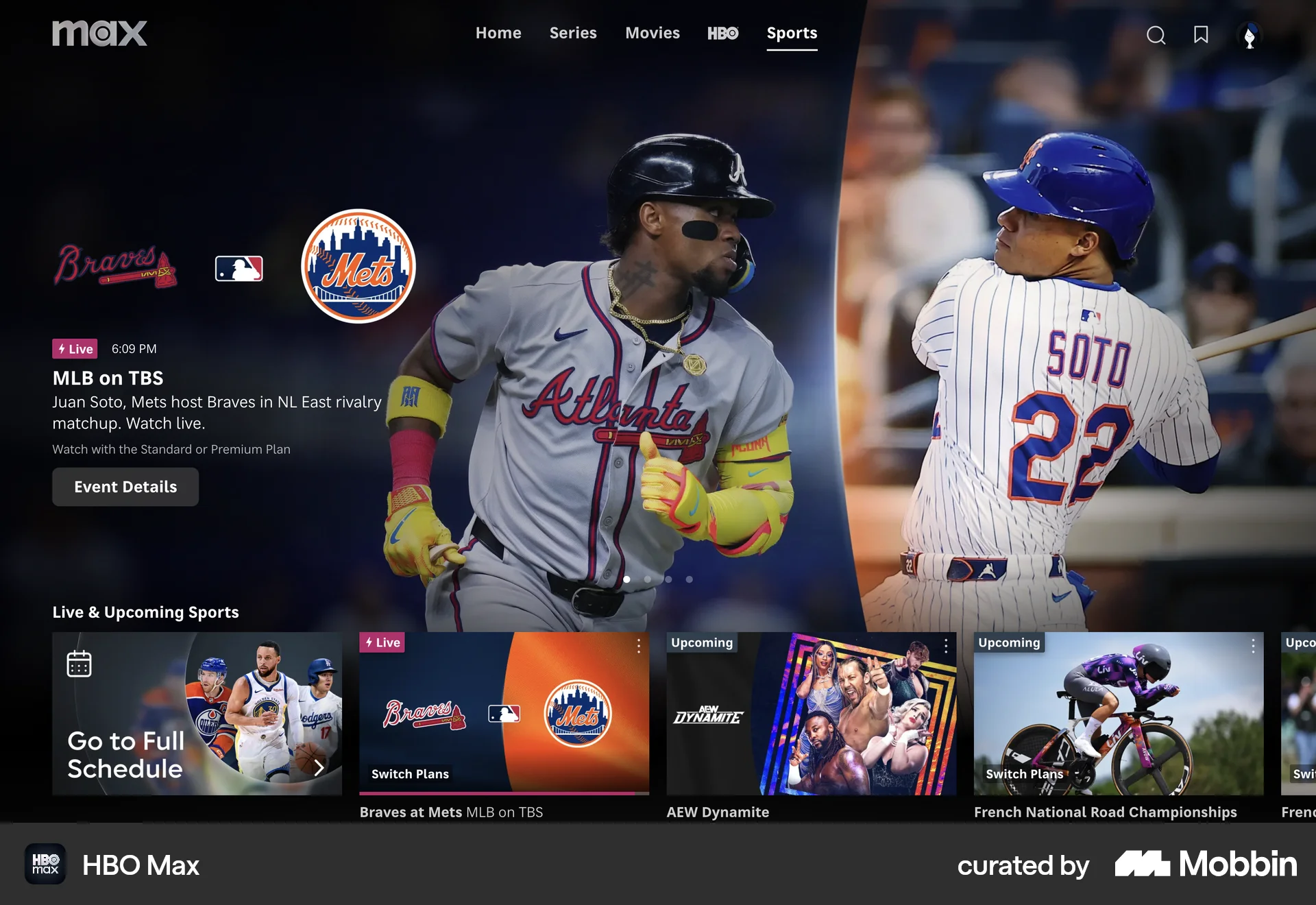 HBO Max Web Date & Time screen